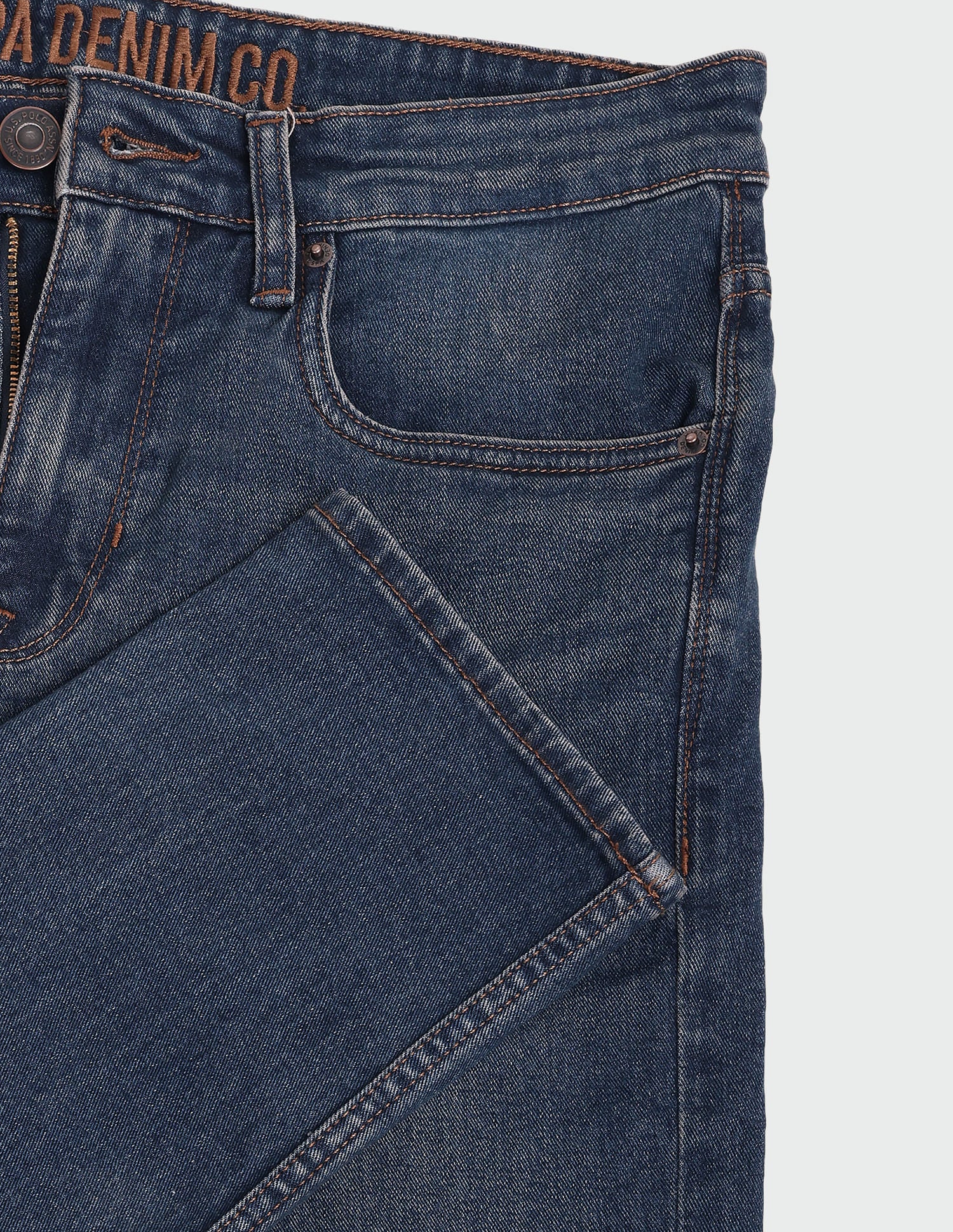 Brandon Slim Tapered Blue Jeans Blue - U.S. Polo Assn. India | Large