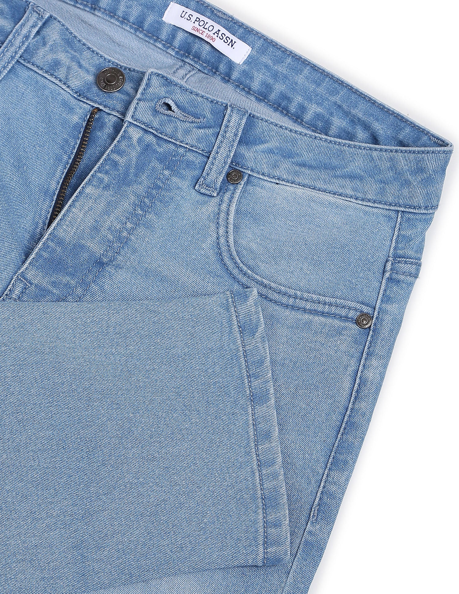 Mid Rise Slim Straight Fit Jeans Light Blue - U.S. POLO ASSN. | Large