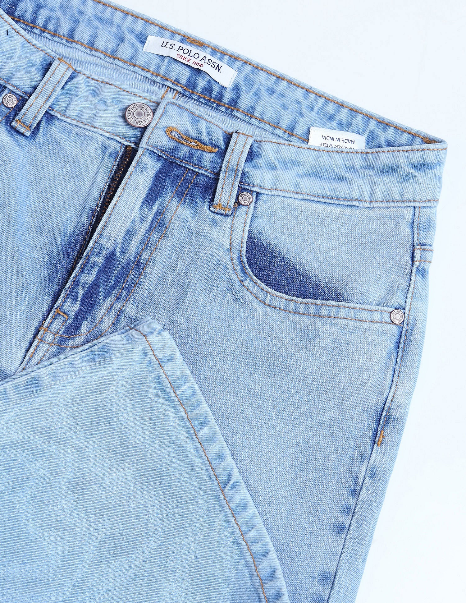 Regular Bootcut Blue Jeans Light Blue - U.S. Polo Assn. India | Large