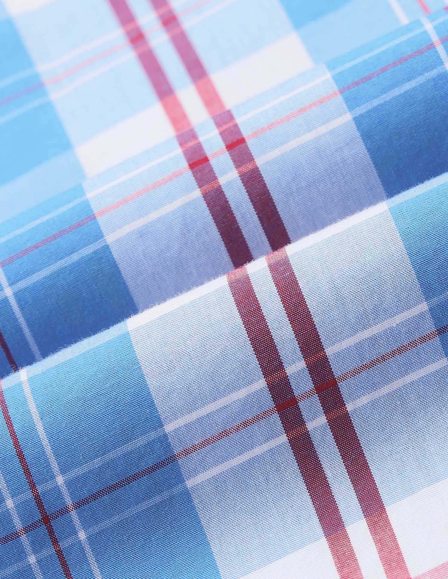 Plaid Checked Pure Cotton Shirt Blue - U.S. Polo Assn. India | Large