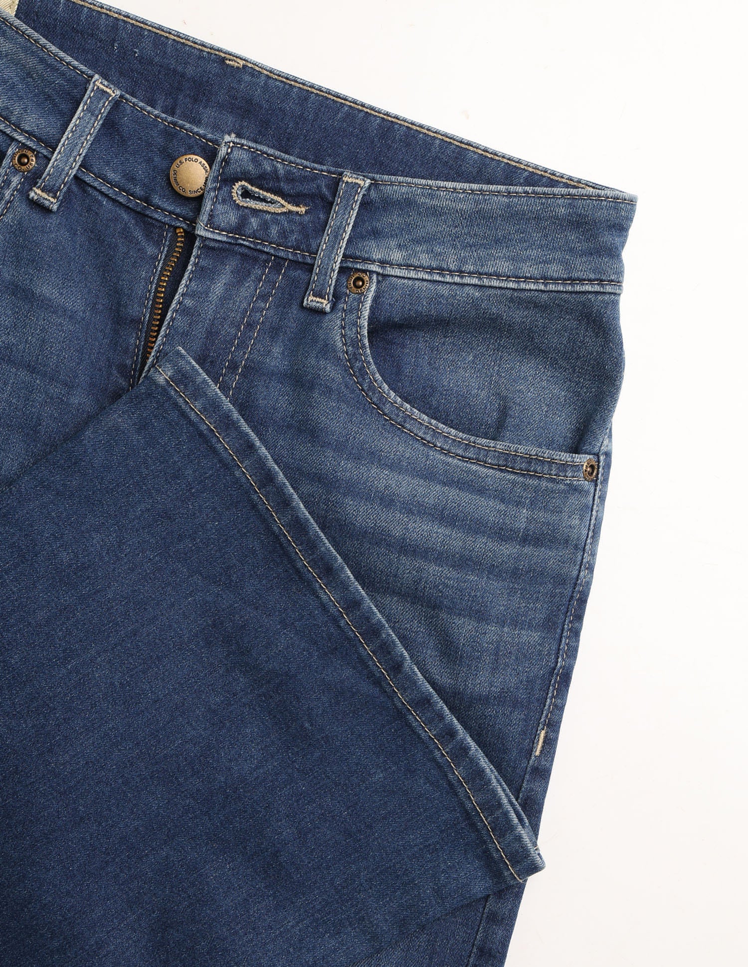 High Rise Flared Fit Jeans Blue - U.S. Polo Assn. India | Large