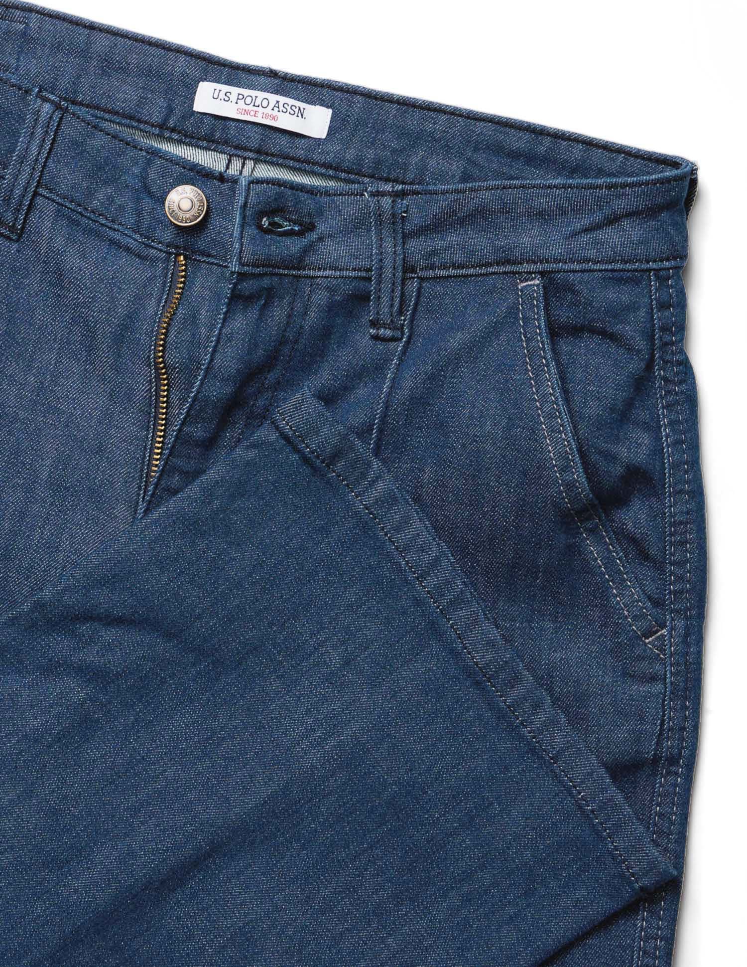 High Rise Straight Fit Jeans Blue - U.S. POLO ASSN. | Large