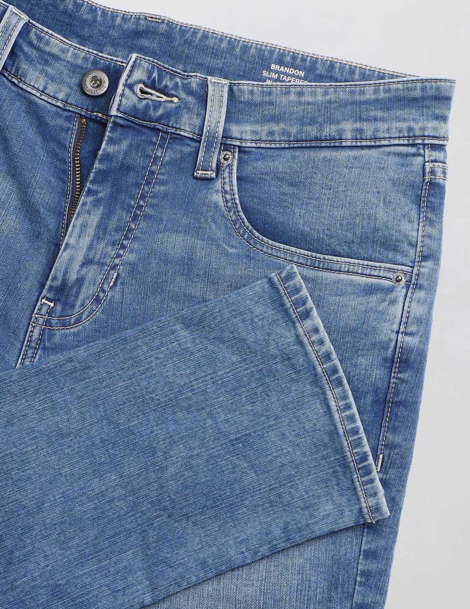 Brandon Slim Tapered Fit Blue Jeans Light Blue - U.S. Polo Assn. India | Large