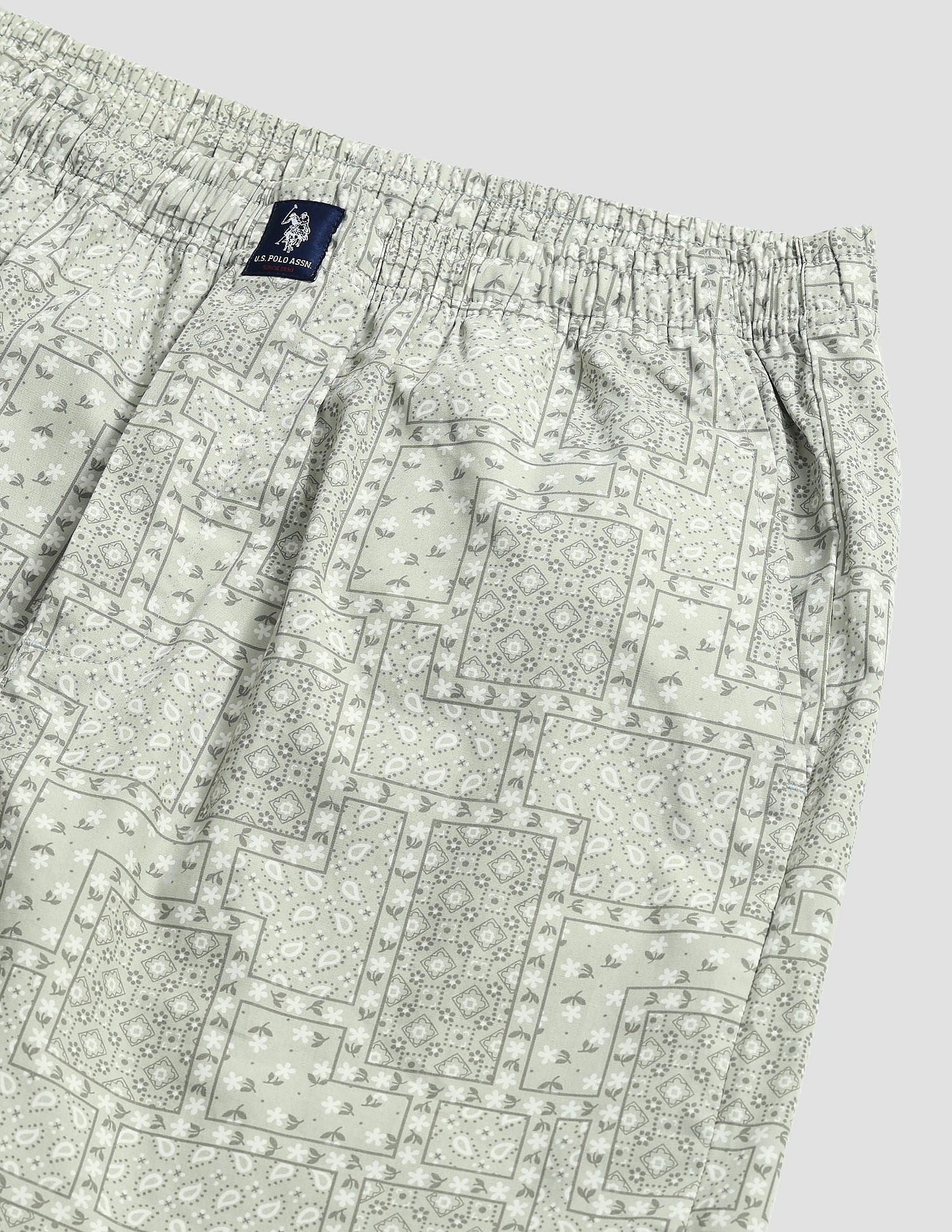 Mid Rise Printed OELP7 Lounge Track Pants - Pack Of 1 Desert Sage - U.S. POLO ASSN. | Large