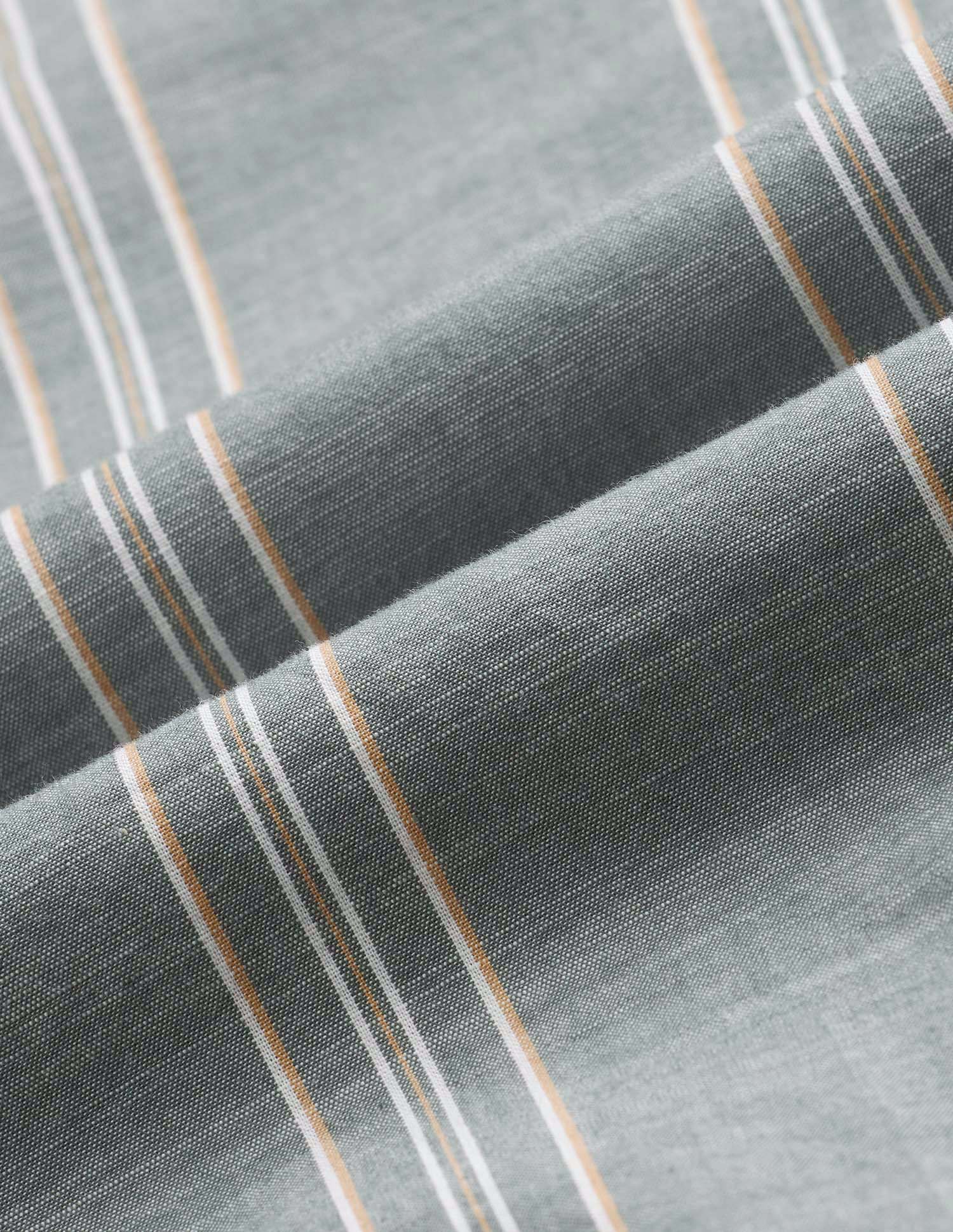 Pure Cotton Regular Fit Mandarin Shirt Green - U.S. Polo Assn. India | Large