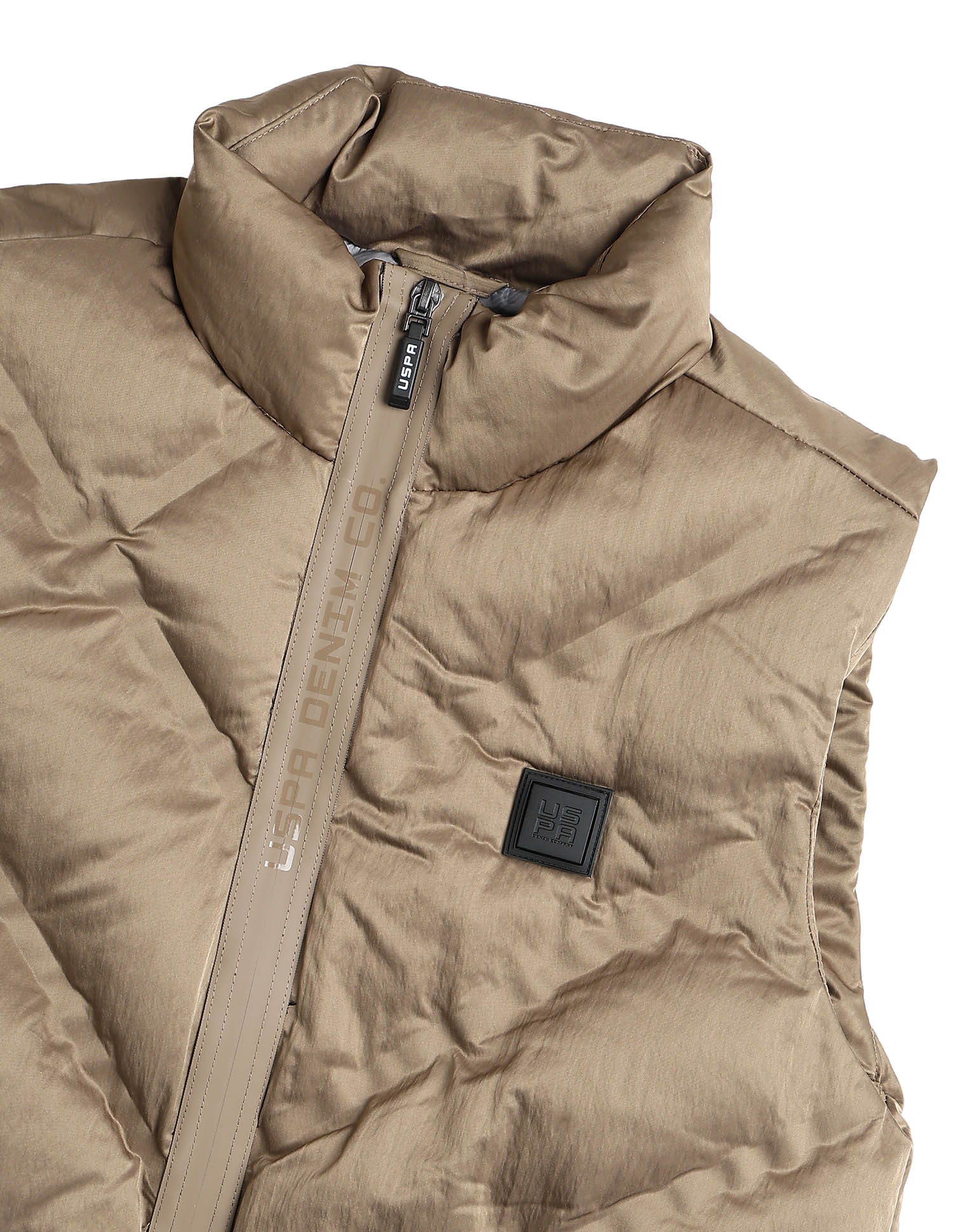 Legend Of Horseshoe Puffer Jacket Light Brown - U.S. POLO ASSN. | Large