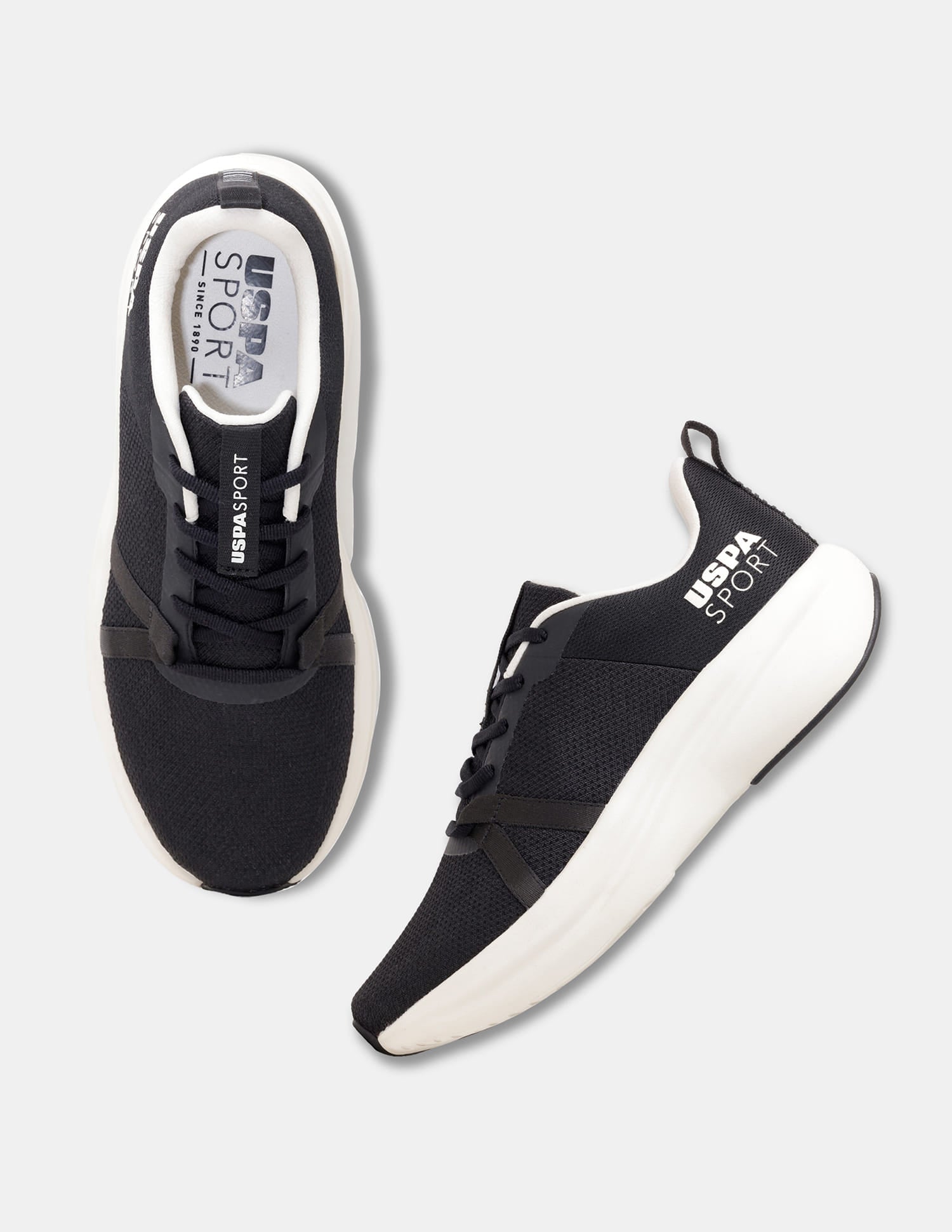 Men Black Lance Uspa Sport Sneakers