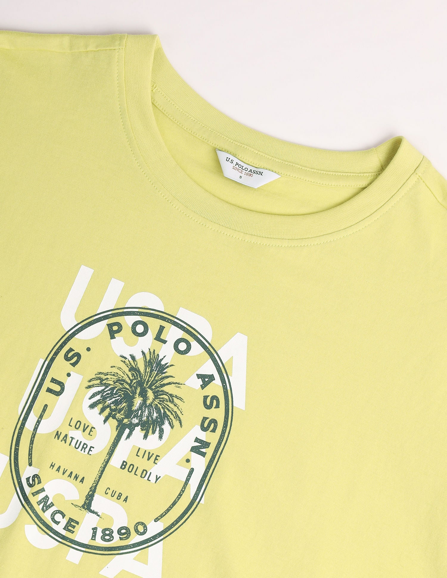 Pure Cotton Boyfriend T-Shirt Yellow - U.S. POLO ASSN. | Large