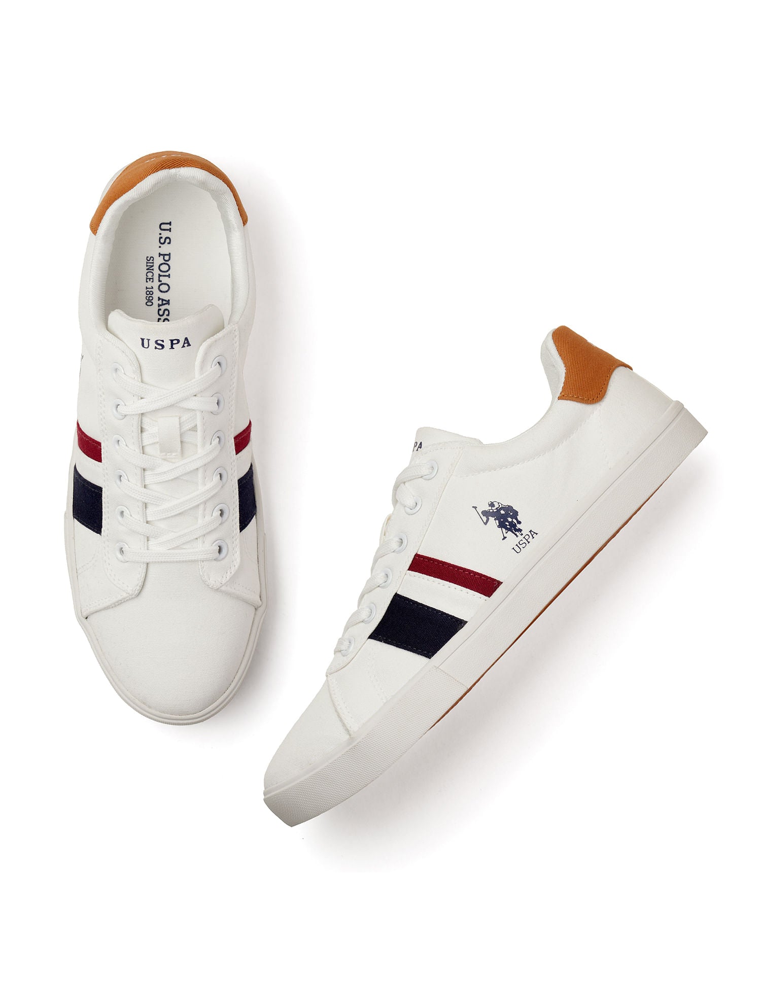 Striped Round Toe Abor 3.0 Sneakers Off White - U.S. POLO ASSN. | Large