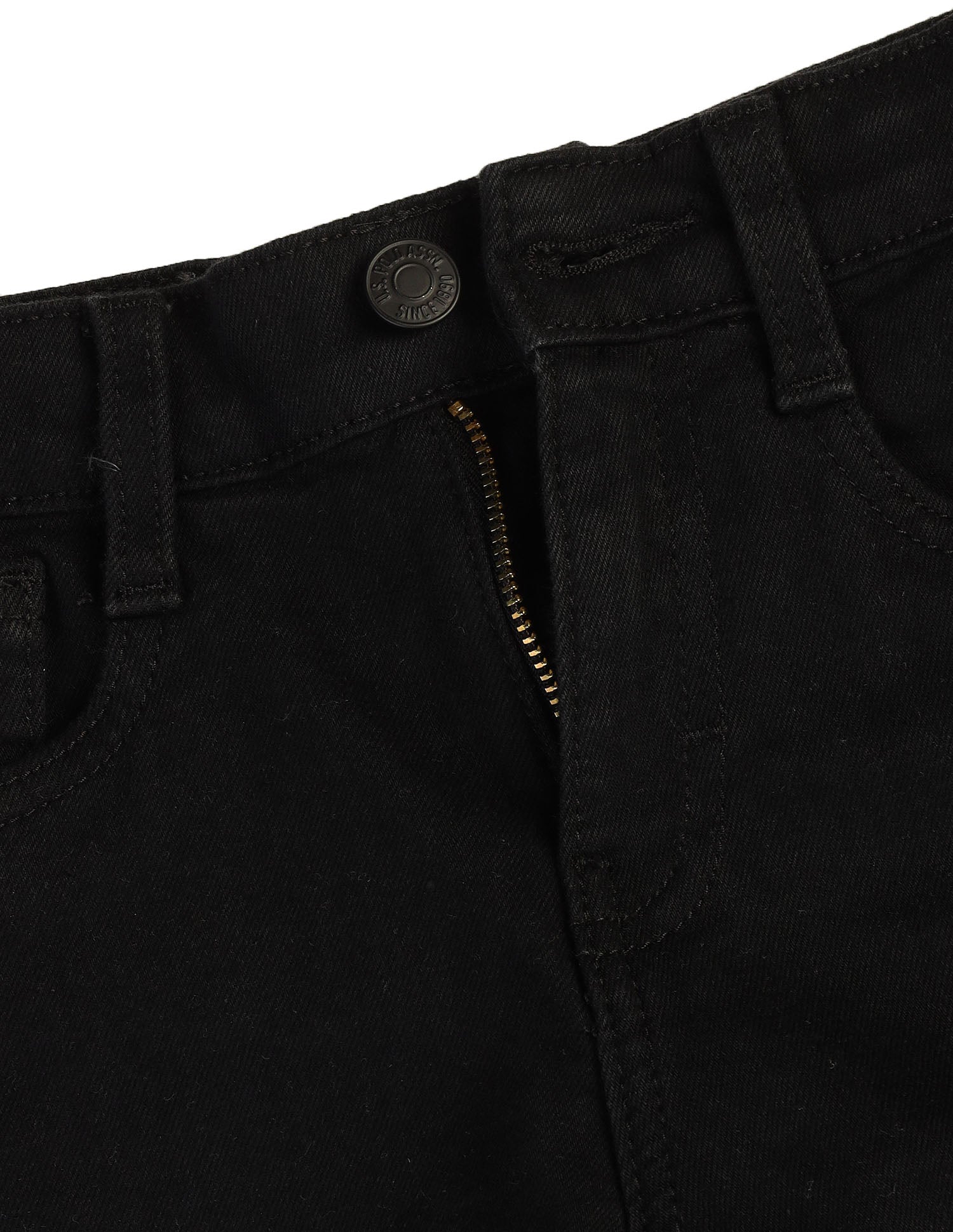 Boys Relaxed Fit Mid Rise Shorts Black - U.S. POLO ASSN. | Large