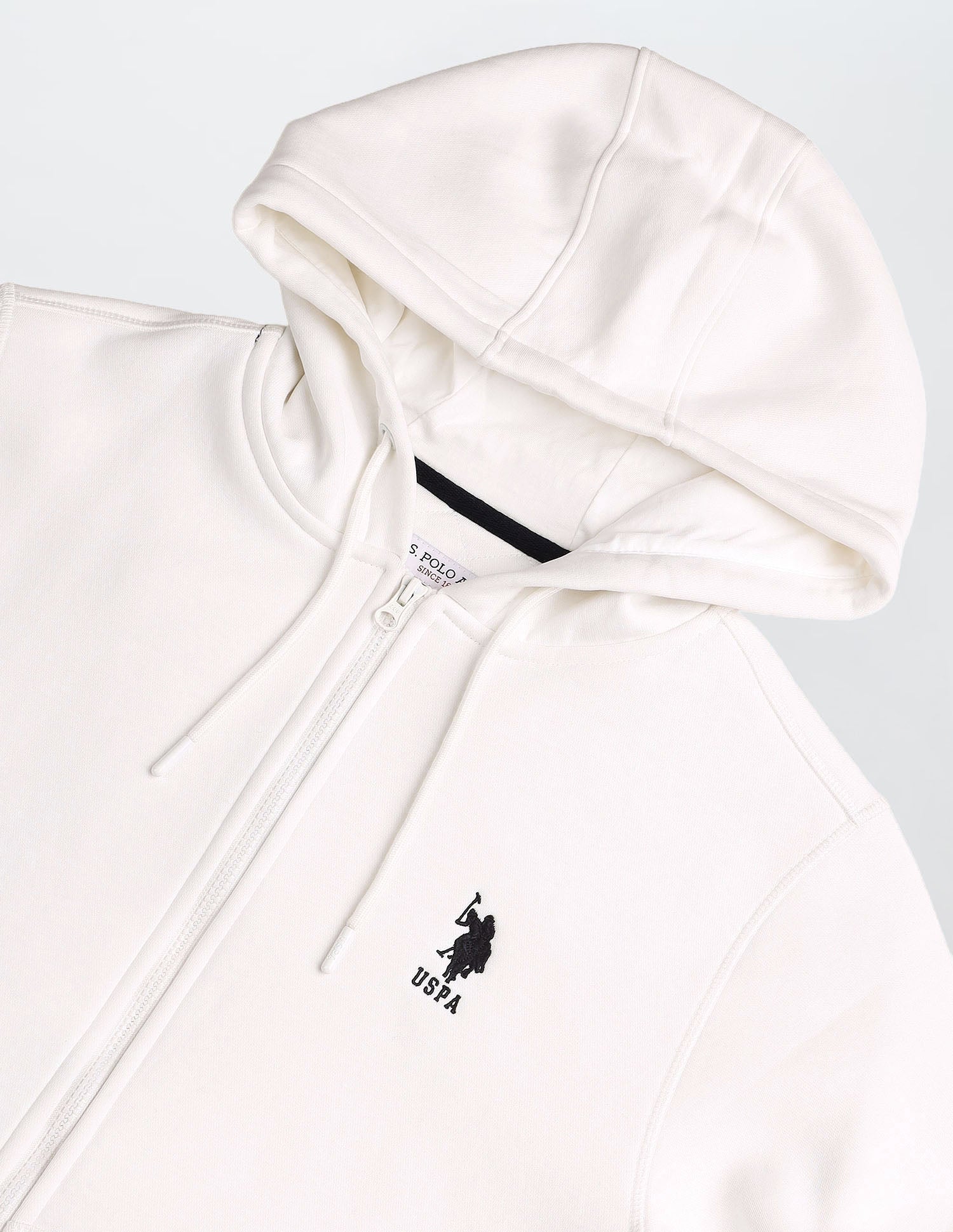 Solid Regular Fit Sweatshirt White - U.S. POLO ASSN. | Large