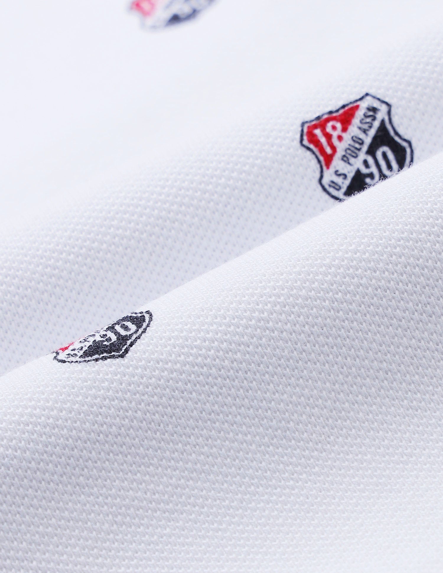 Shield Print Polo Shirt White - U.S. POLO ASSN. | Large
