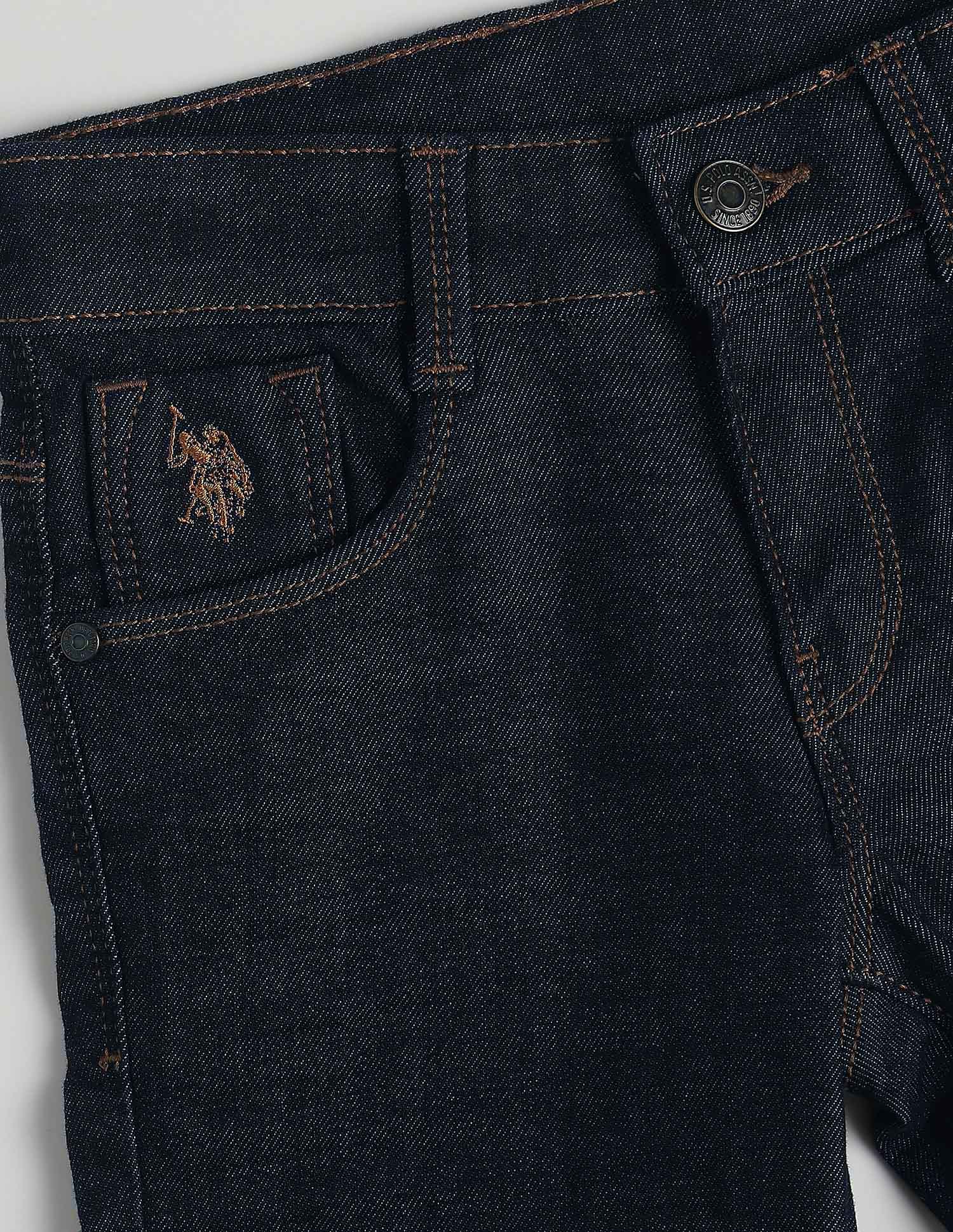 Mid Rise Relaxed Fit Jeans Dark Blue - U.S. Polo Assn. India | Large