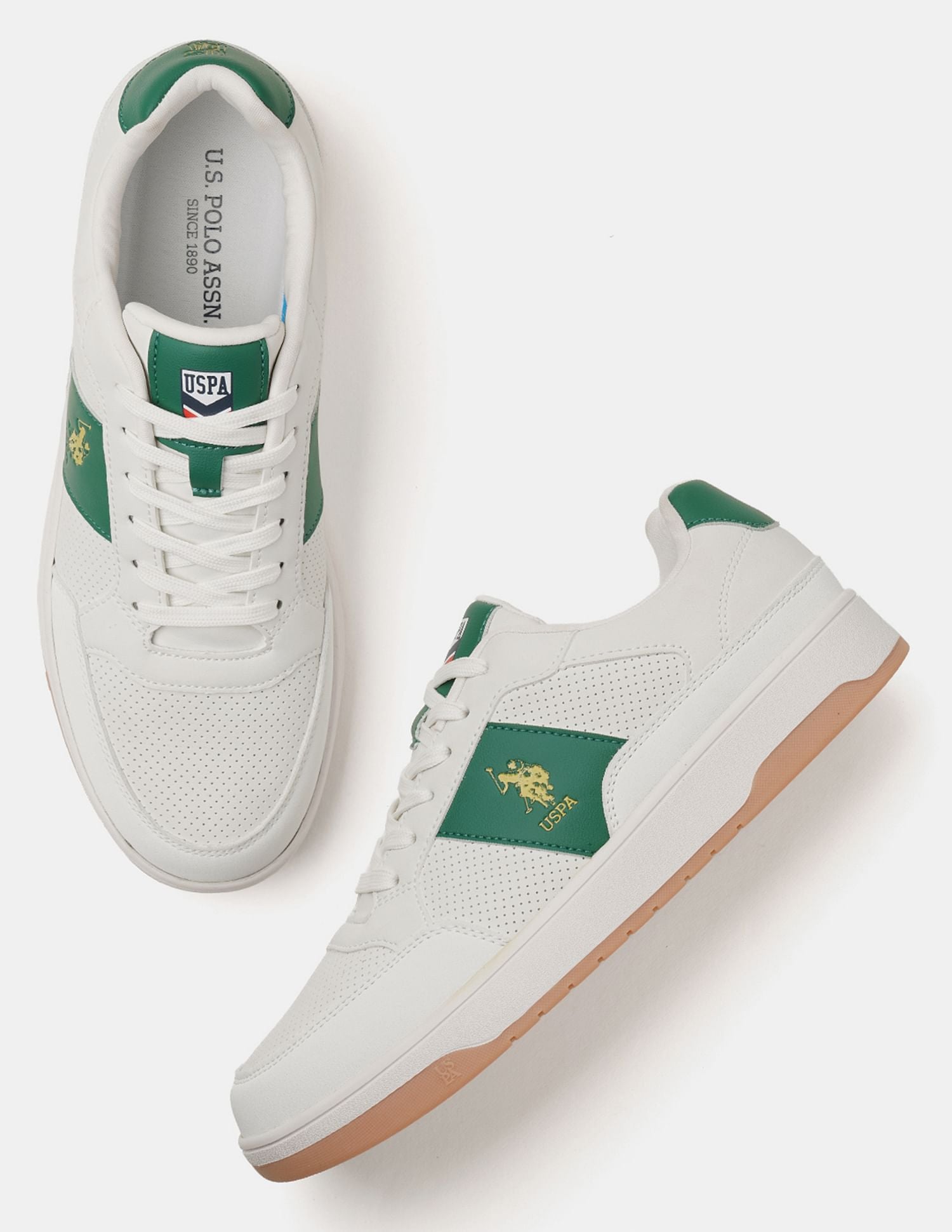 Men Simon Colour Blocked Sneakers Green - U.S. POLO ASSN. | Large