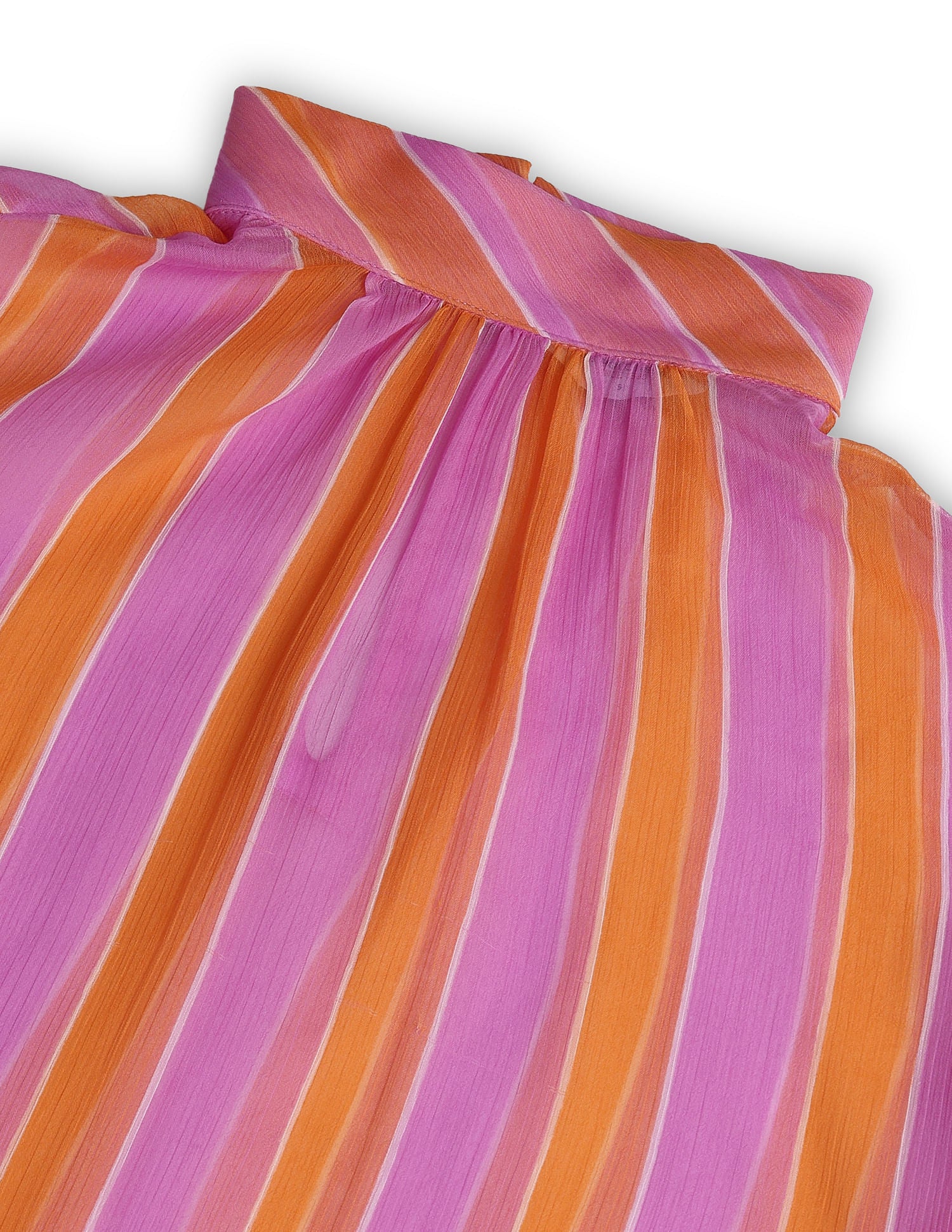 High Neck Vertical Stripe Dress Purple and orange - U.S. POLO ASSN. | Large