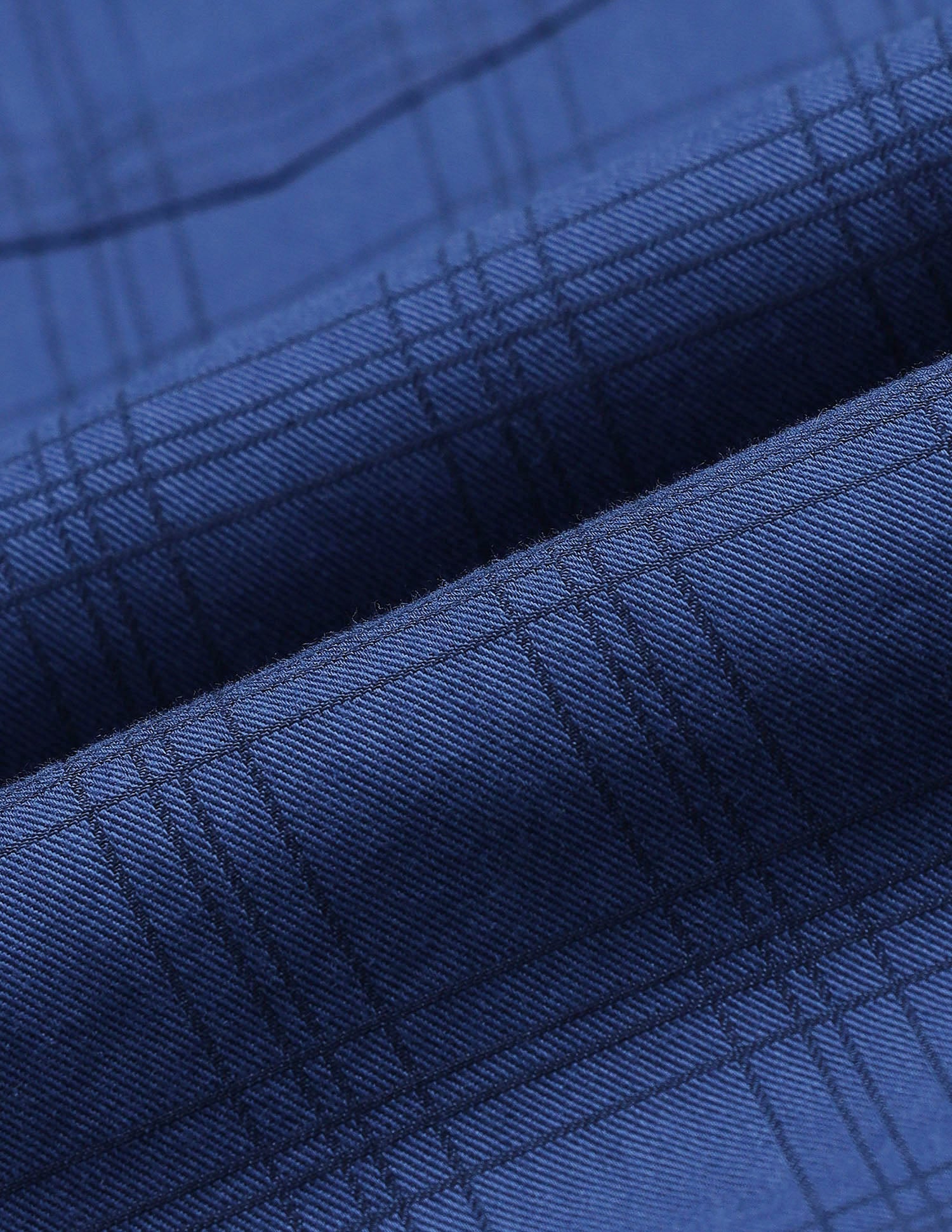 Tailored Fit Windowpane Checked Shirt Blue - U.S. Polo Assn. India | Large