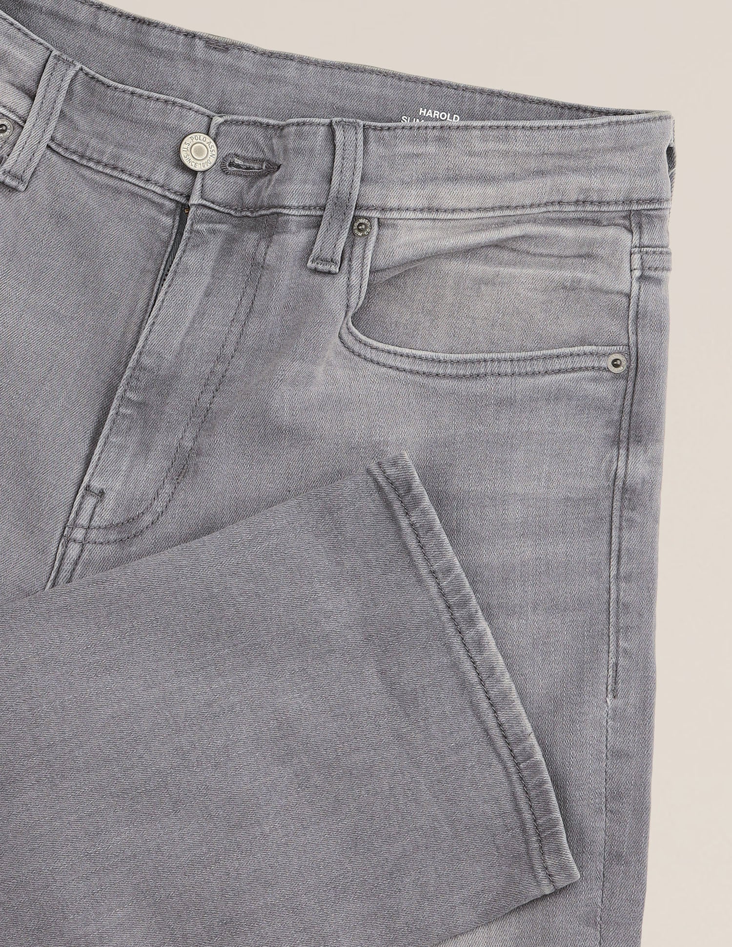 Harold Slim Straight Fit Grey Jeans Grey - U.S. Polo Assn. India | Large