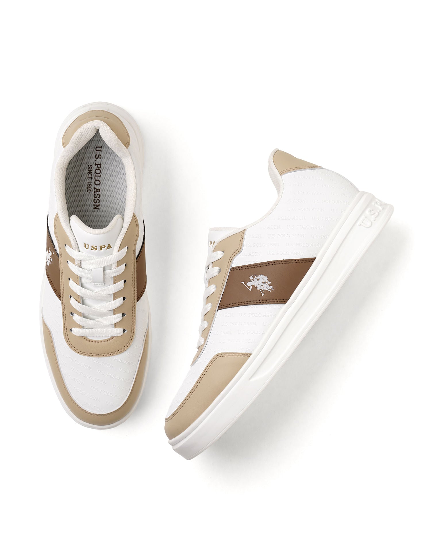 Men Cort Colourblocked Sneaker Off White - U.S. POLO ASSN. | Large