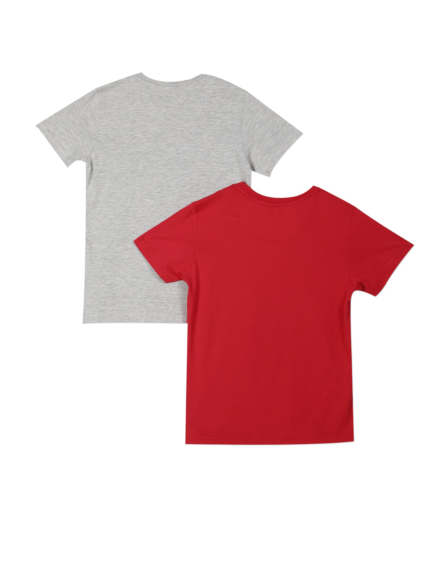 Crew Neck Printed T-Shirt - Pack Of 2 Grey and Red - U.S. POLO ASSN. | Large