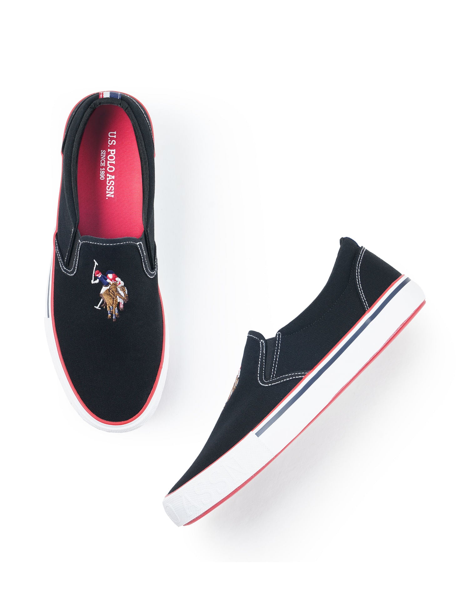 Men Skye Black Classics Sneaker Slip On Black - U.S. Polo Assn. India | Large