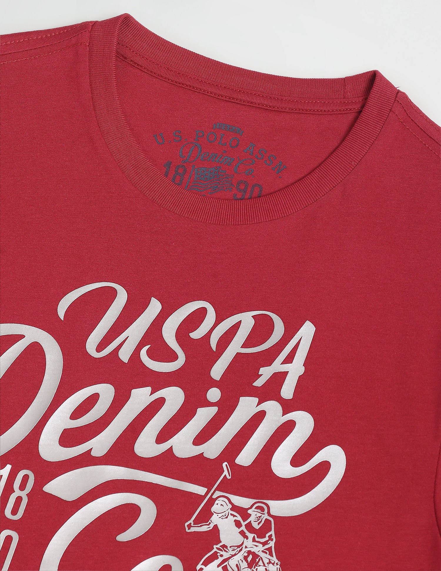 Iconic Brand Print T-Shirt Maroon - U.S. POLO ASSN. | Large