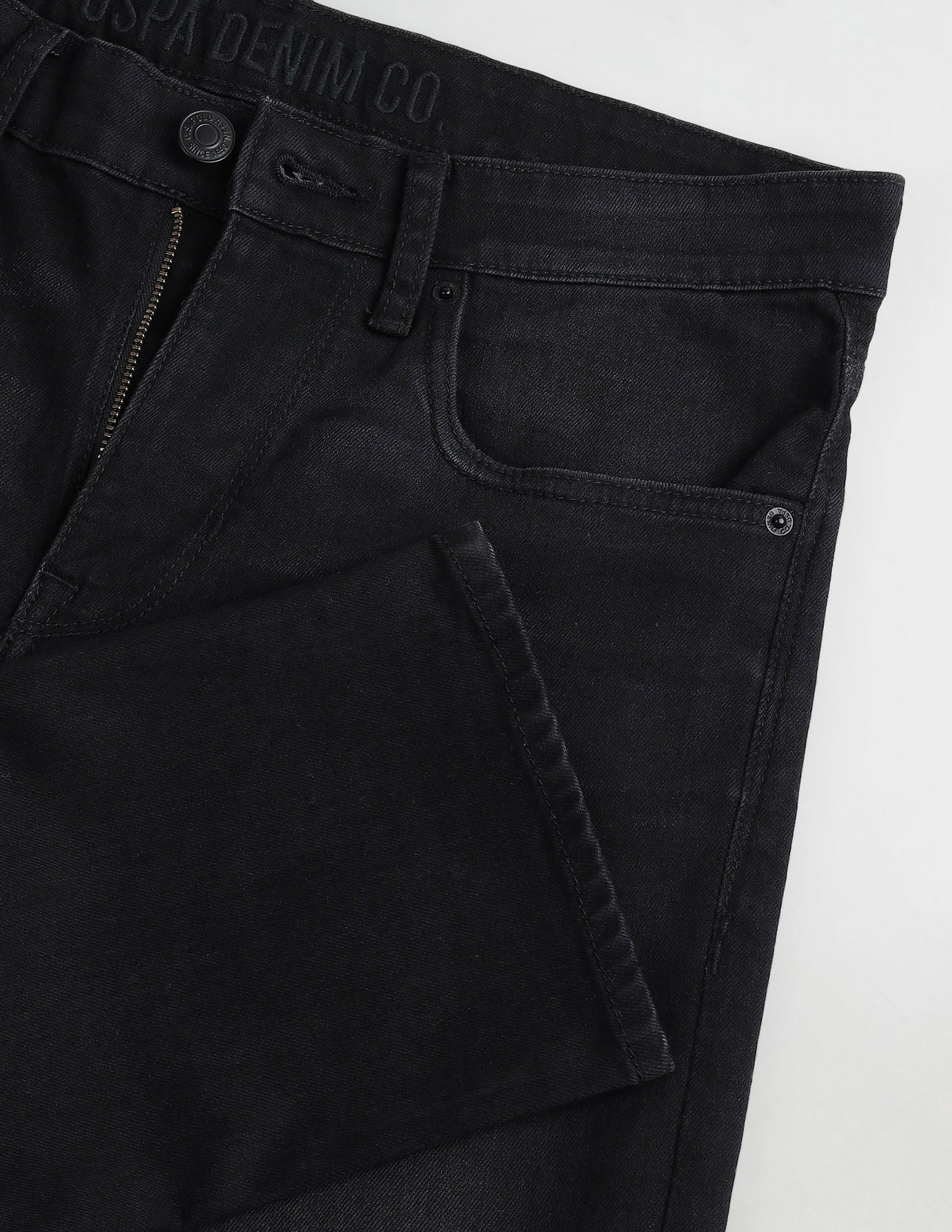 Regallo Skinny Fit Black Jeans Black - U.S. Polo Assn. India | Large
