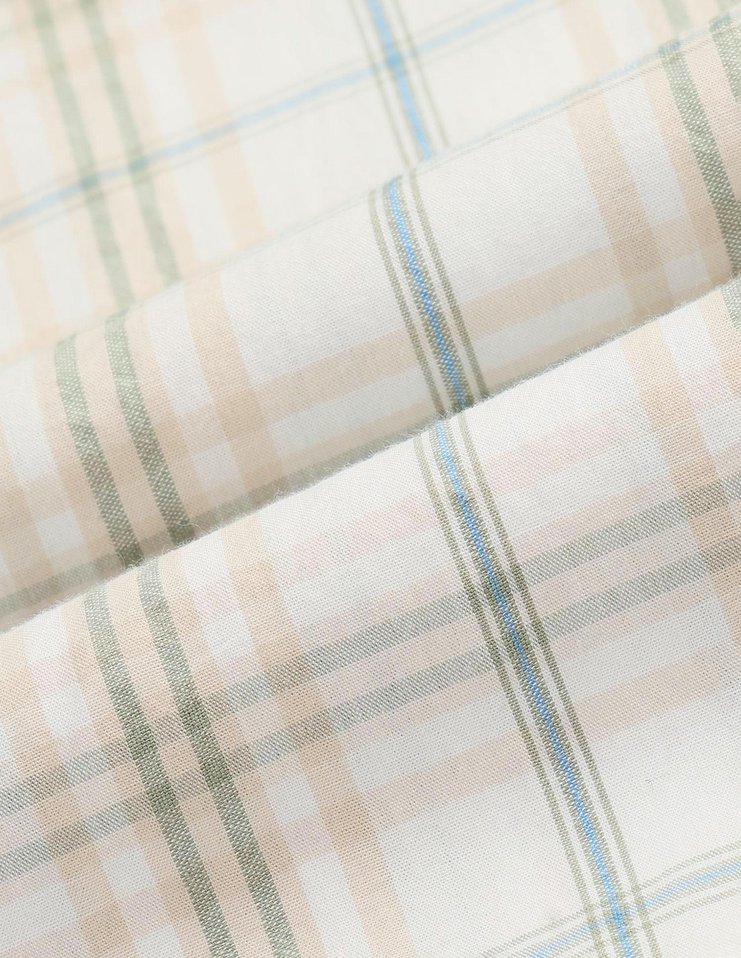 Grid Tattersall Checked Seersucker Shirt Off-White - U.S. POLO ASSN. | Large