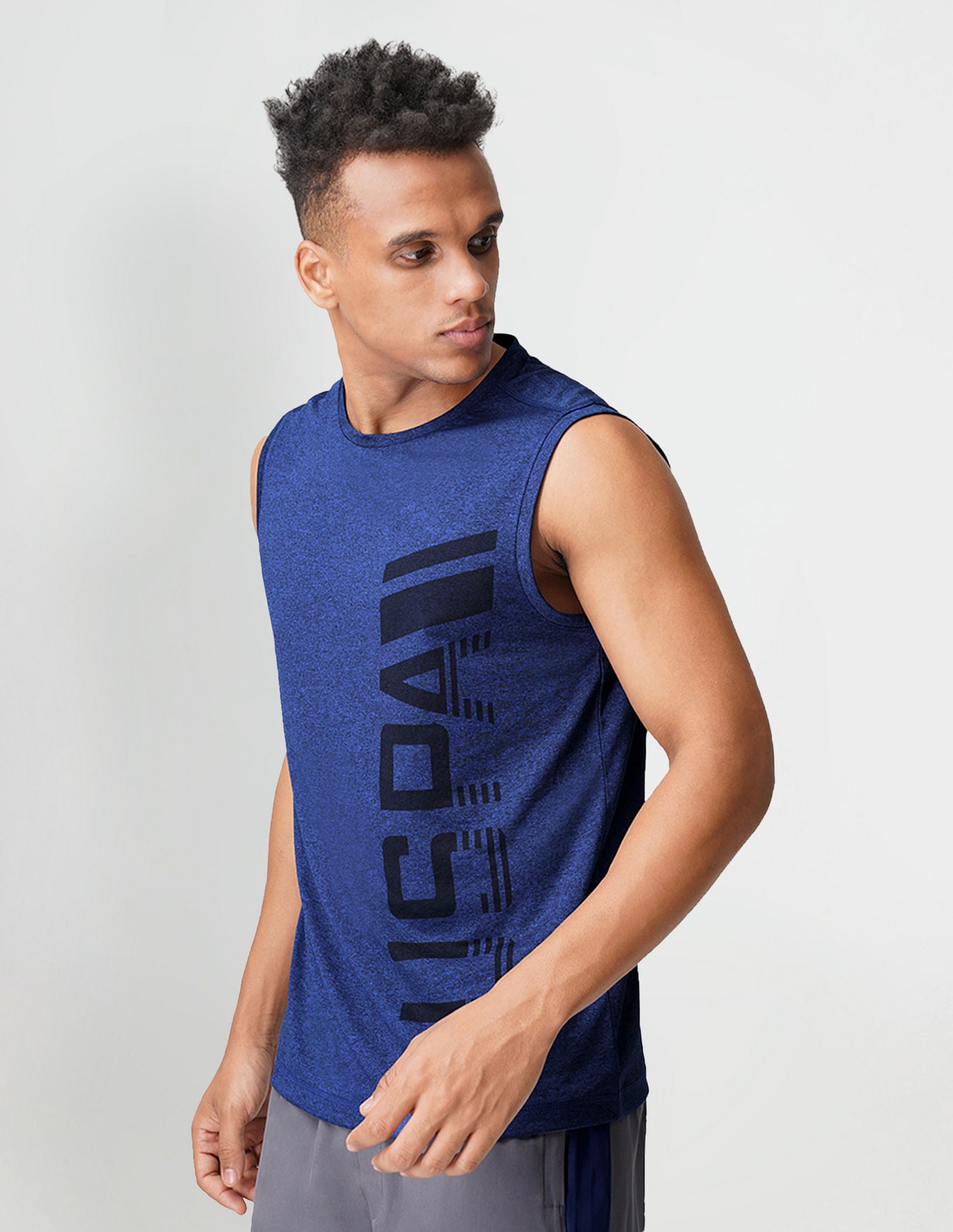 Sleeveless Brand Print Polyester I711 Vest - Pack Of 1 Blue - U.S. POLO ASSN. | Large