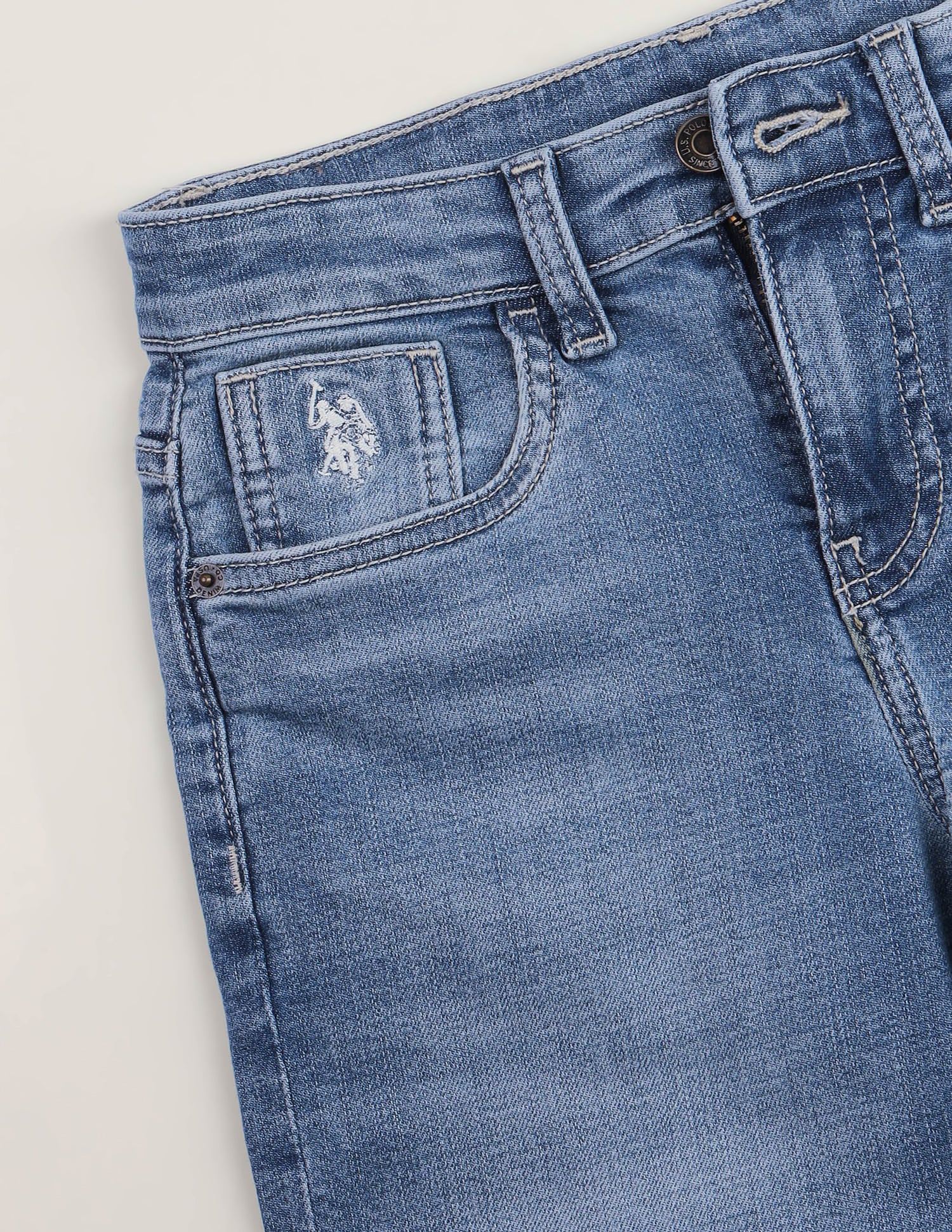 Baggy Fit Blue Jeans Light Blue - U.S. Polo Assn. India | Large