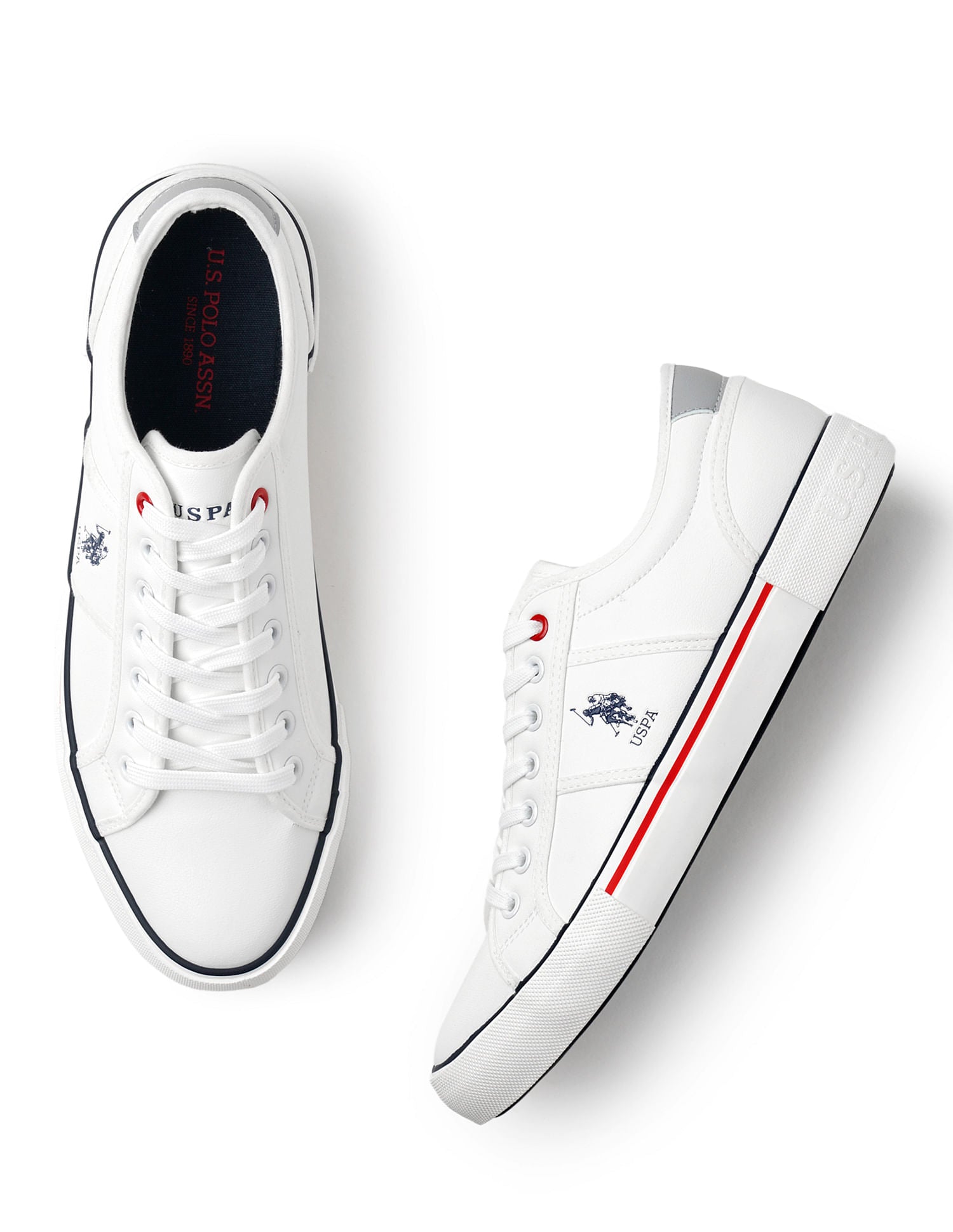 Men Solid Tess Sneakers White - U.S. POLO ASSN. | Large