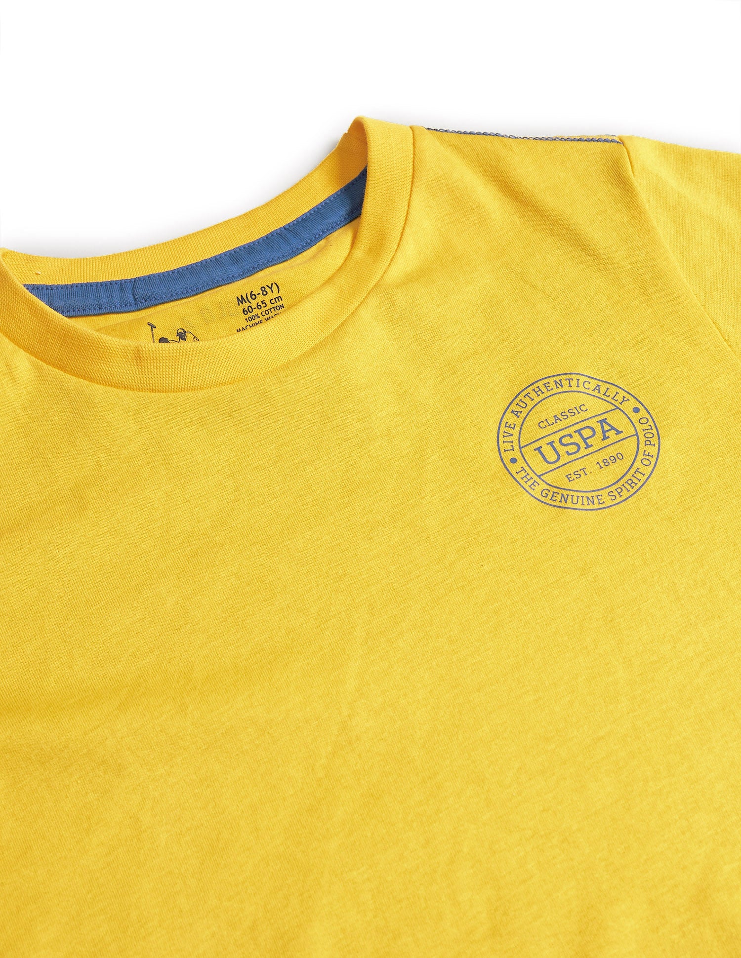 Ribbed Neck Cotton IKEA Lounge T-Shirt - Pack Of 1 Yellow - U.S. POLO ASSN. | Large