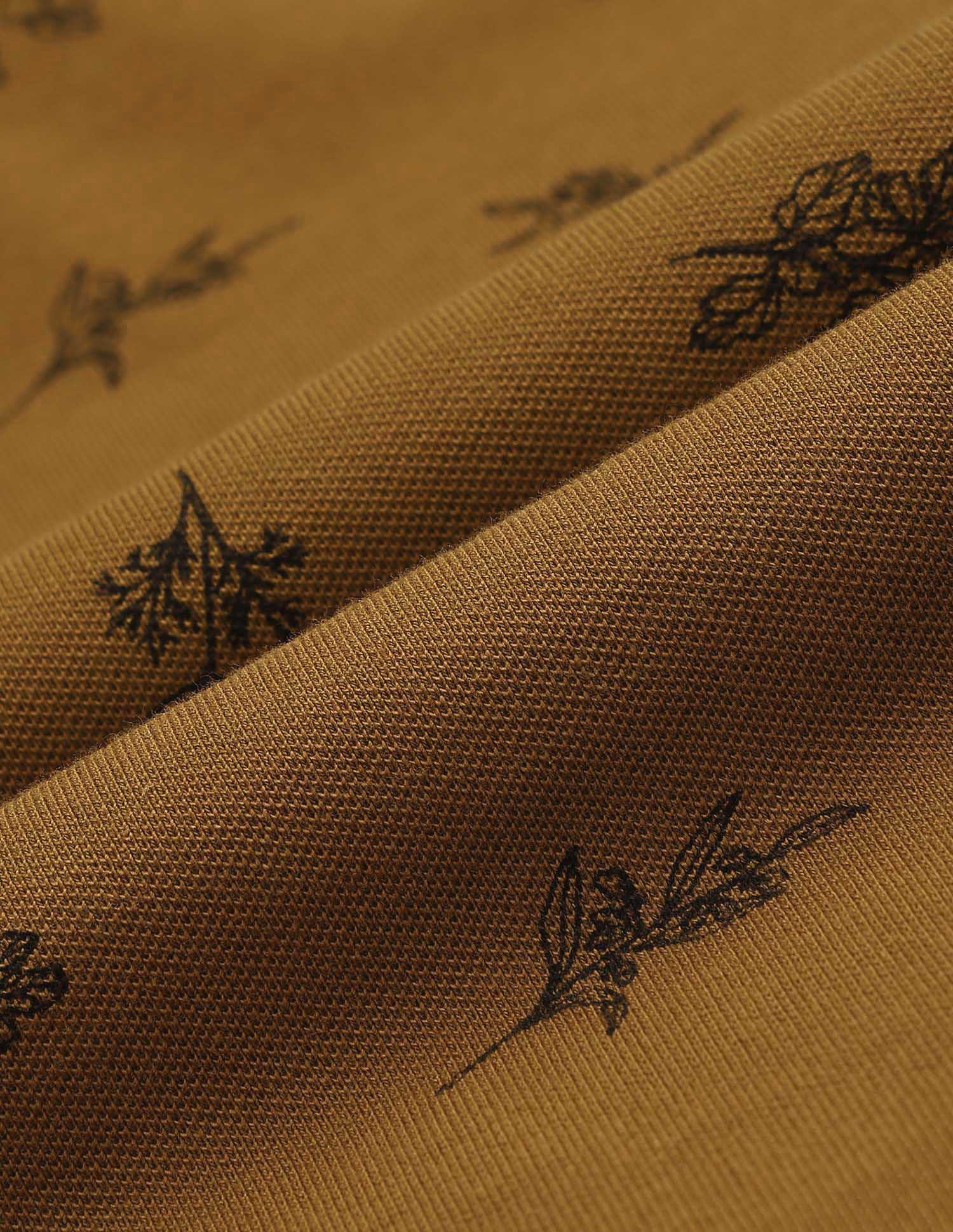 Slim Fit Floral Printed Polo Shirt Dark Brown - U.S. POLO ASSN. | Large