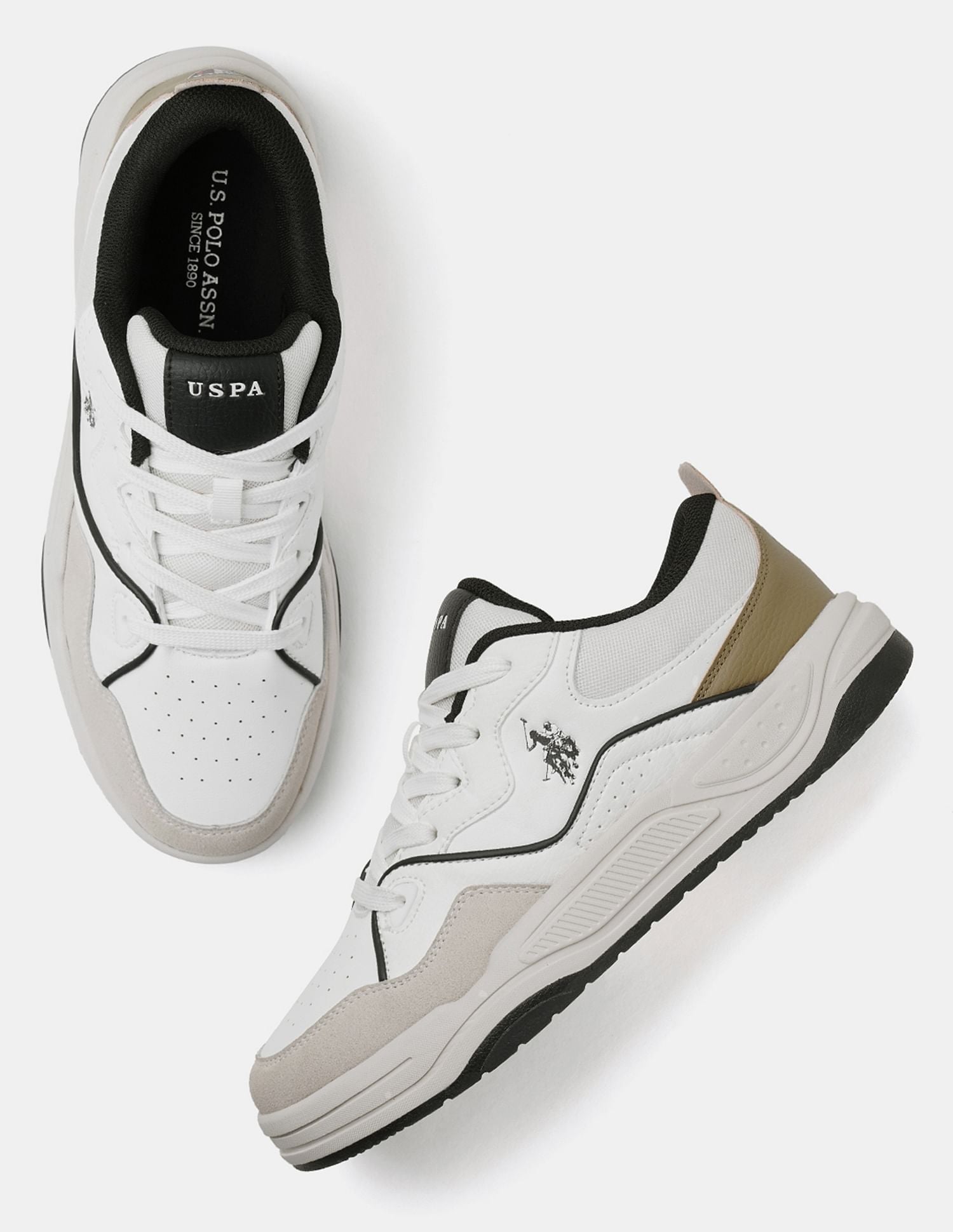 Men Odore Colour Blocked Sneakers Off White - U.S. POLO ASSN. | Large