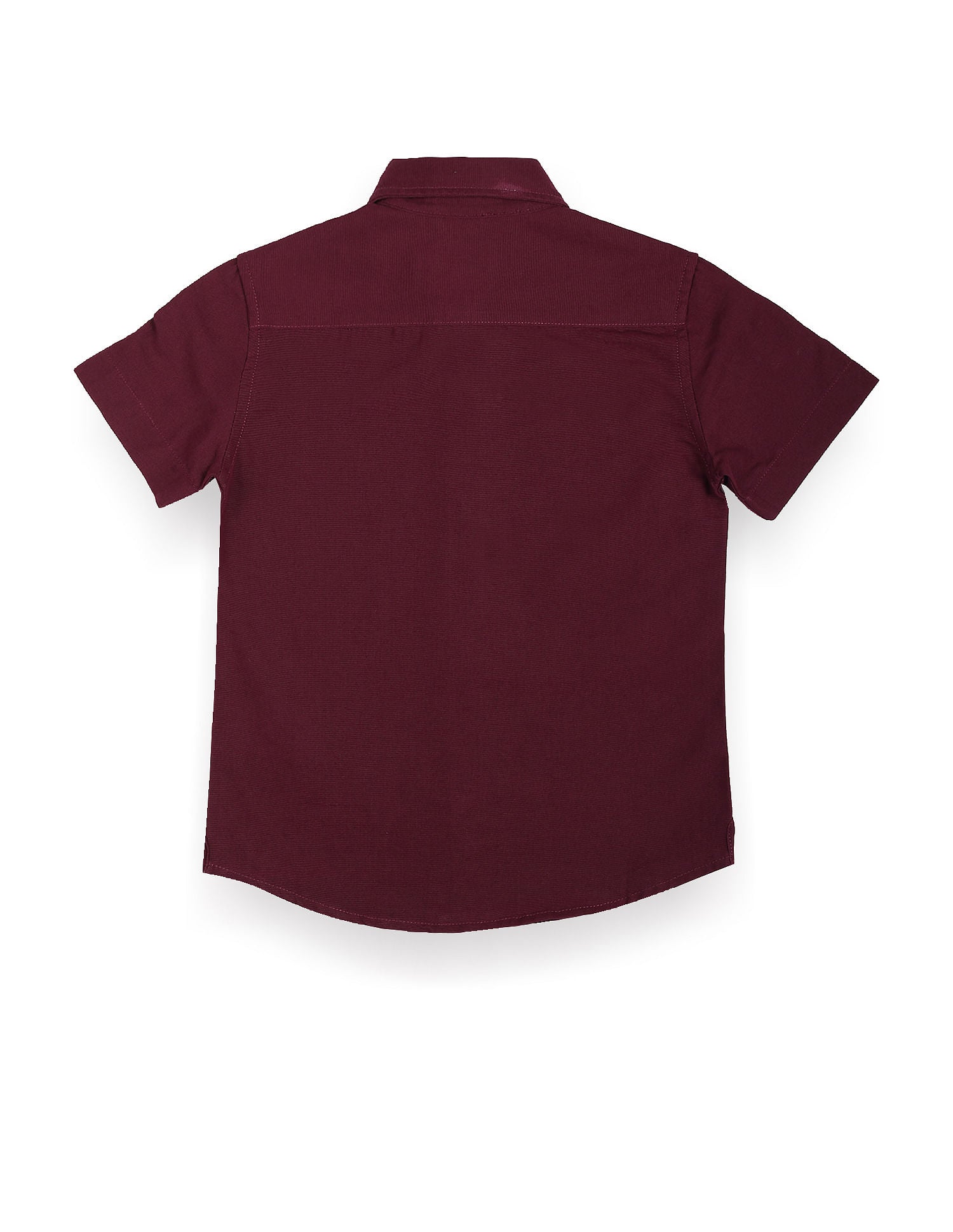 Pure Cotton Solid Shirt Wine - U.S. POLO ASSN. | Large