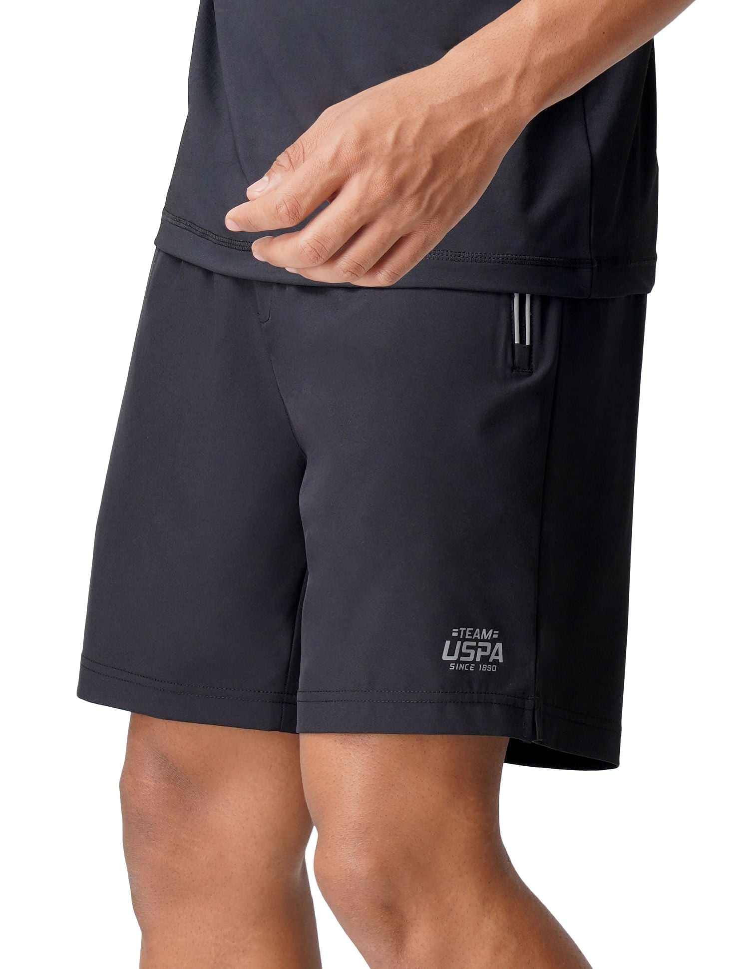 Mesh Yoke Zipper Pocket I717 Shorts - Pack Of 1 Black - U.S. POLO ASSN. | Large