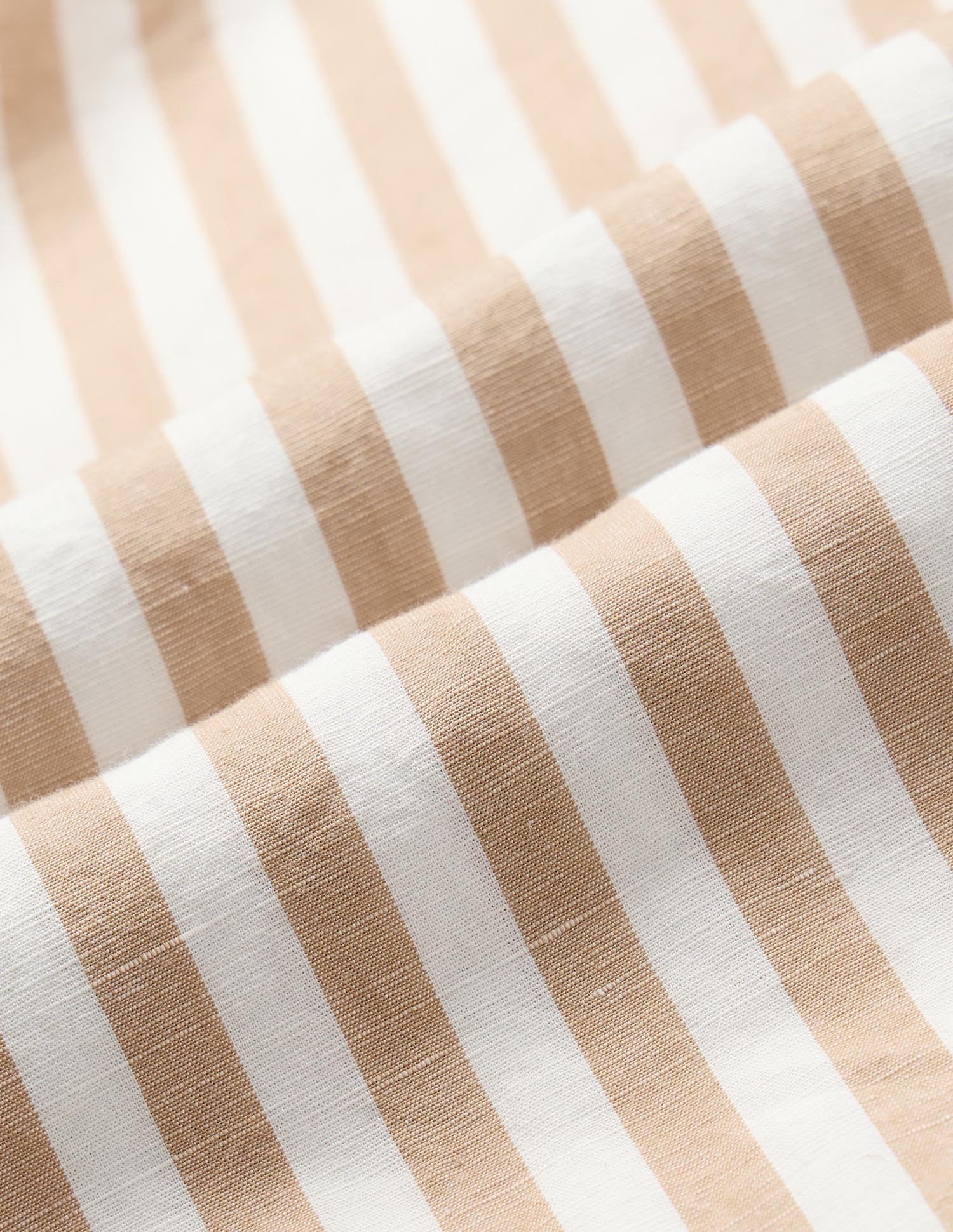 Pacho X Vertical Stripe Cotton Linen Shirt Beige - U.S. POLO ASSN. | Large