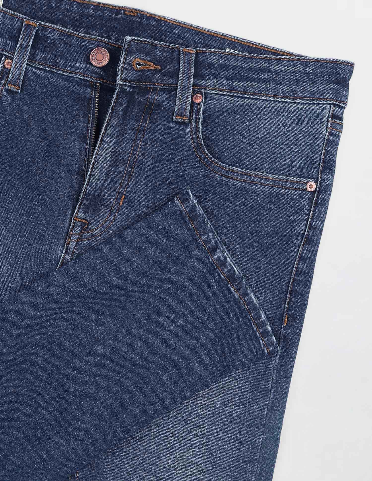 Regallo Skinny Fit Stone Washed Jeans Dark Blue - U.S. Polo Assn. India | Large