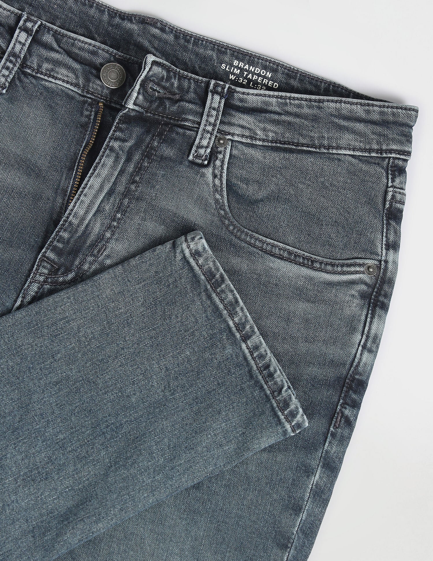 Brandon Slim Tapered Fit Blue Jeans Blue - U.S. POLO ASSN. | Large