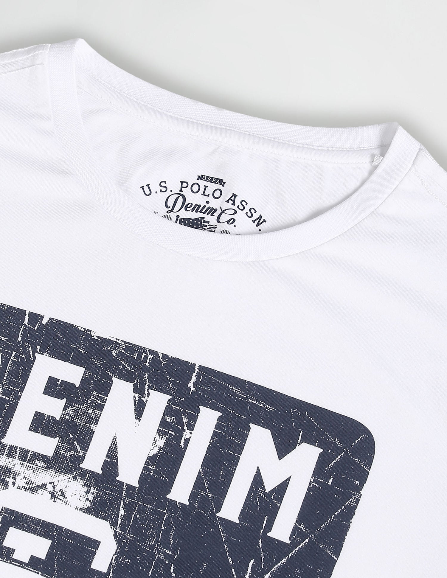 Crew Neck Graphic Print T-Shirt White - U.S. POLO ASSN. | Large