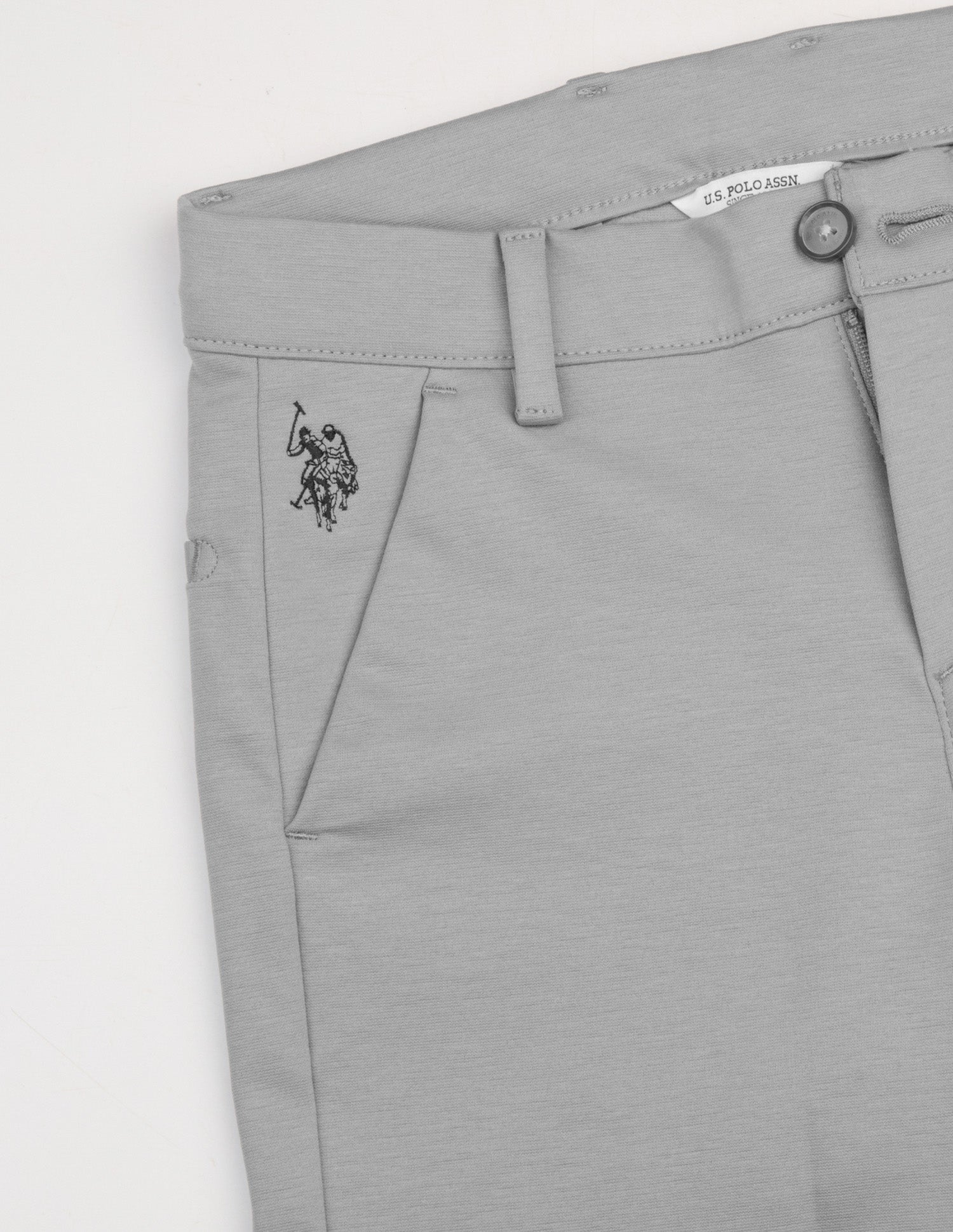 Slim Fit Knitted Trousers Grey - U.S. Polo Assn. India | Large
