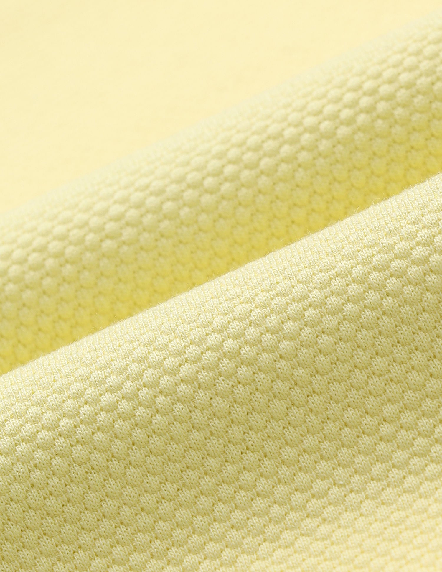 Popcorn Knit Slim Polo Shirt Light Yellow - U.S. Polo Assn. India | Large