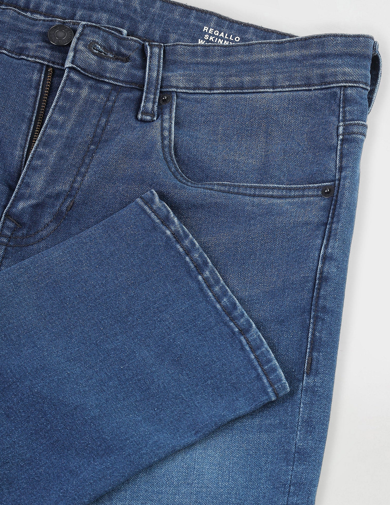 Regallo Skinny Fit Blue Jeans Blue - U.S. Polo Assn. India | Large
