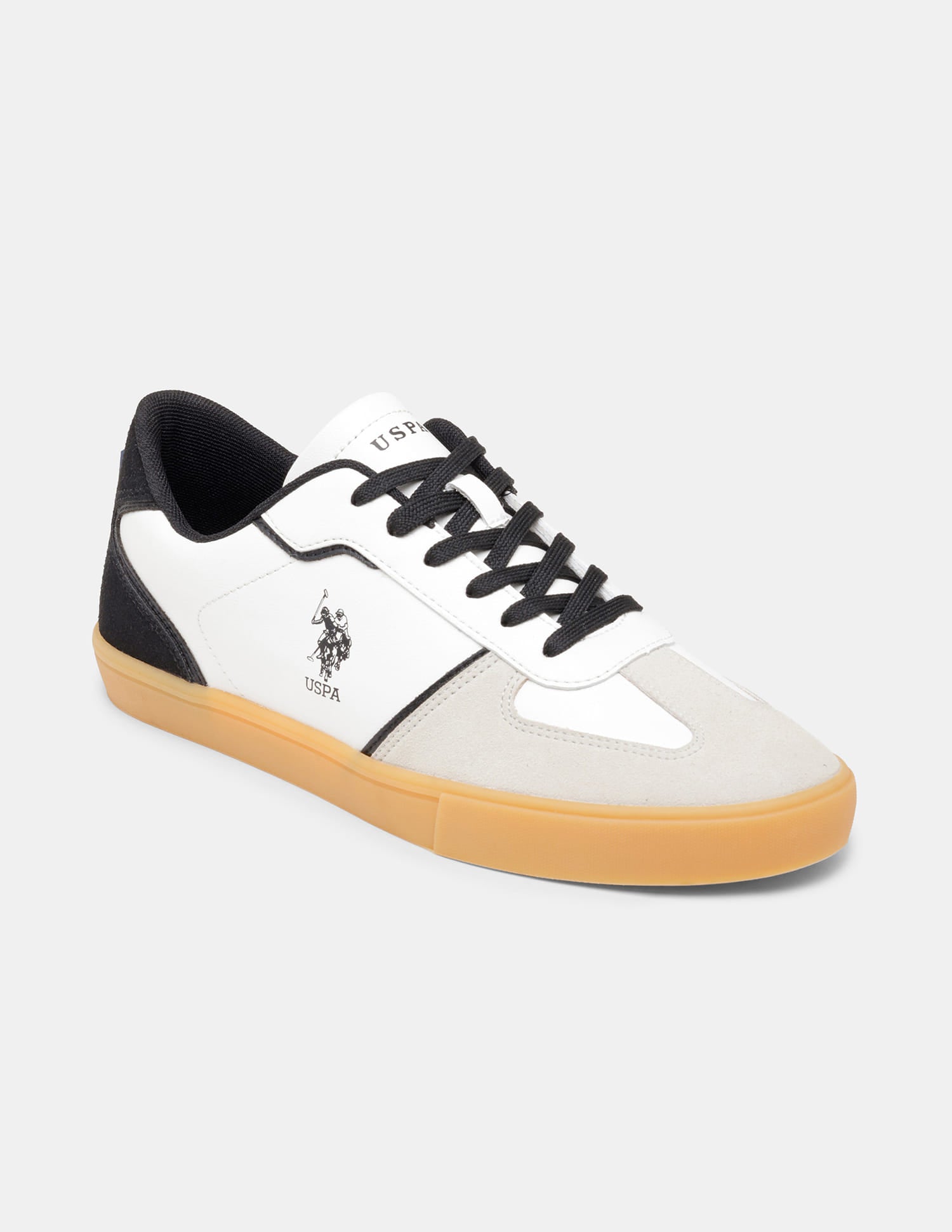Men Colour Blocked Suede Oberon Sneakers Off White - U.S. Polo Assn. India | Large