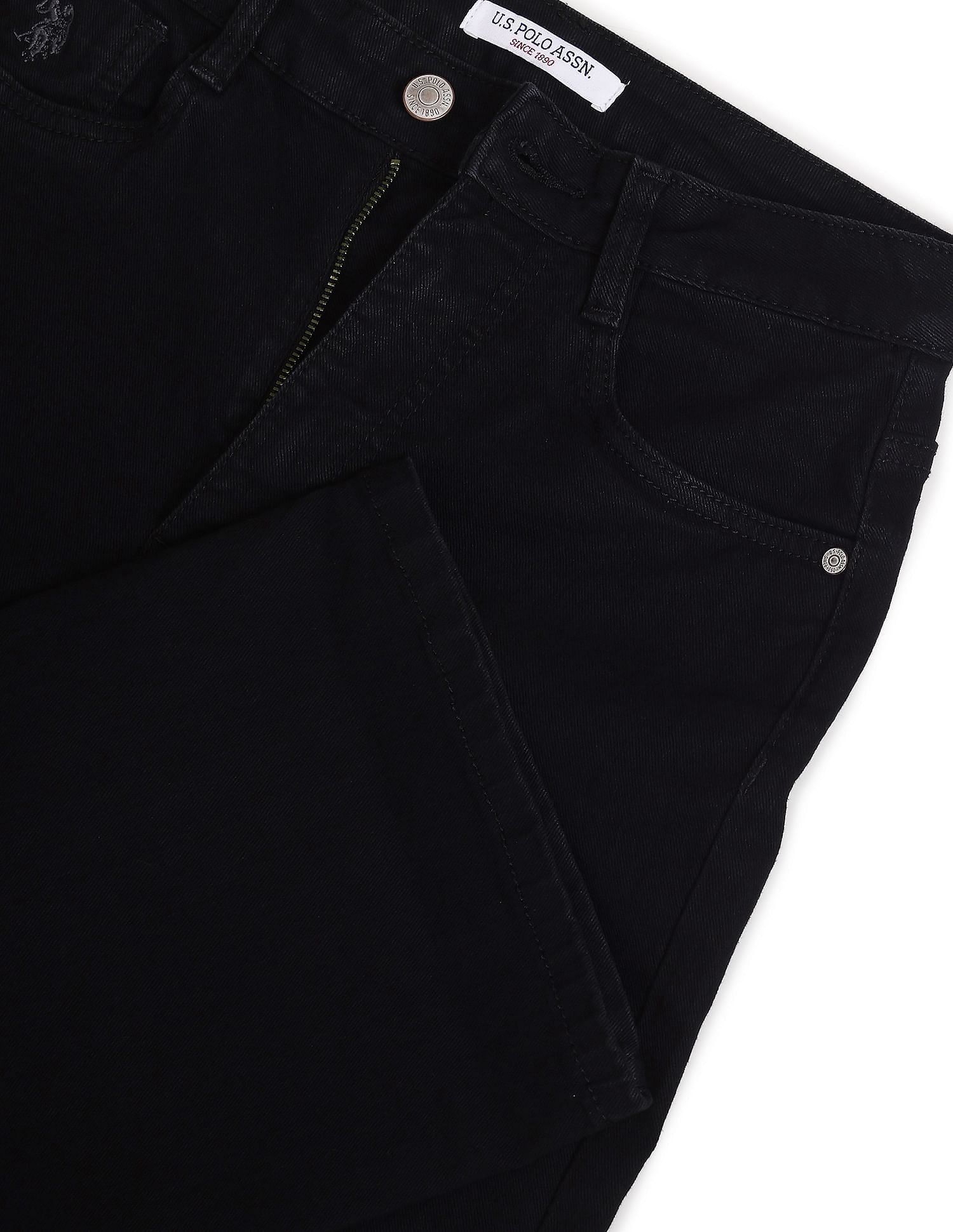 High Rise Flared Jeans Black - U.S. POLO ASSN. | Large