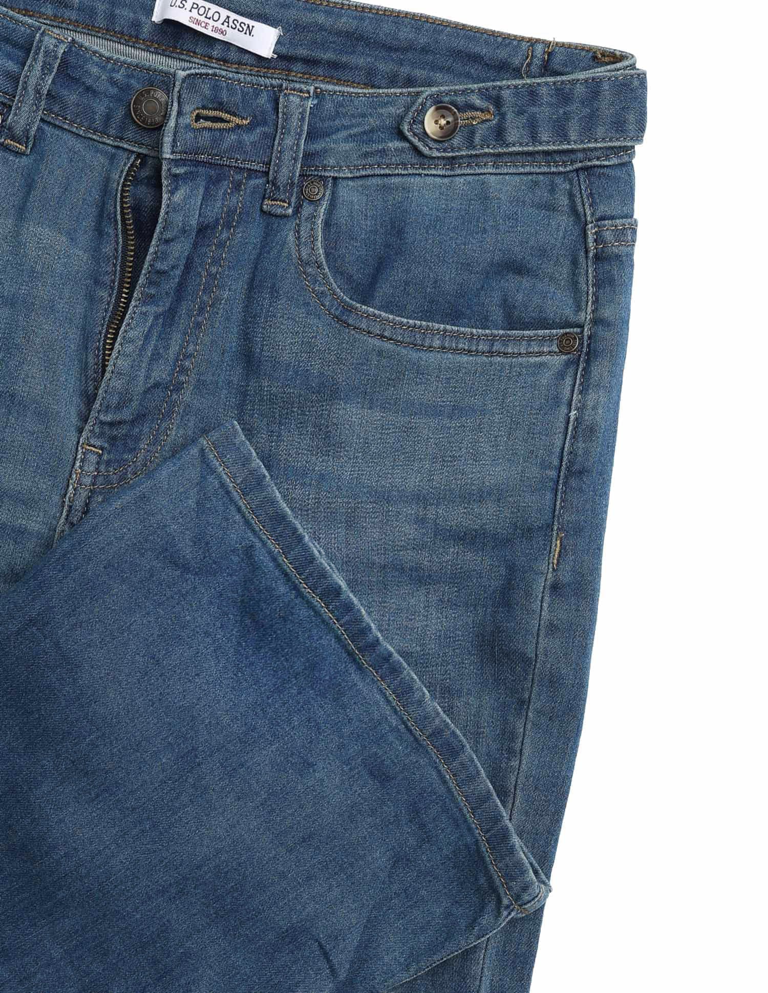 High Rise Flared Fit Jeans Blue - U.S. POLO ASSN. | Large