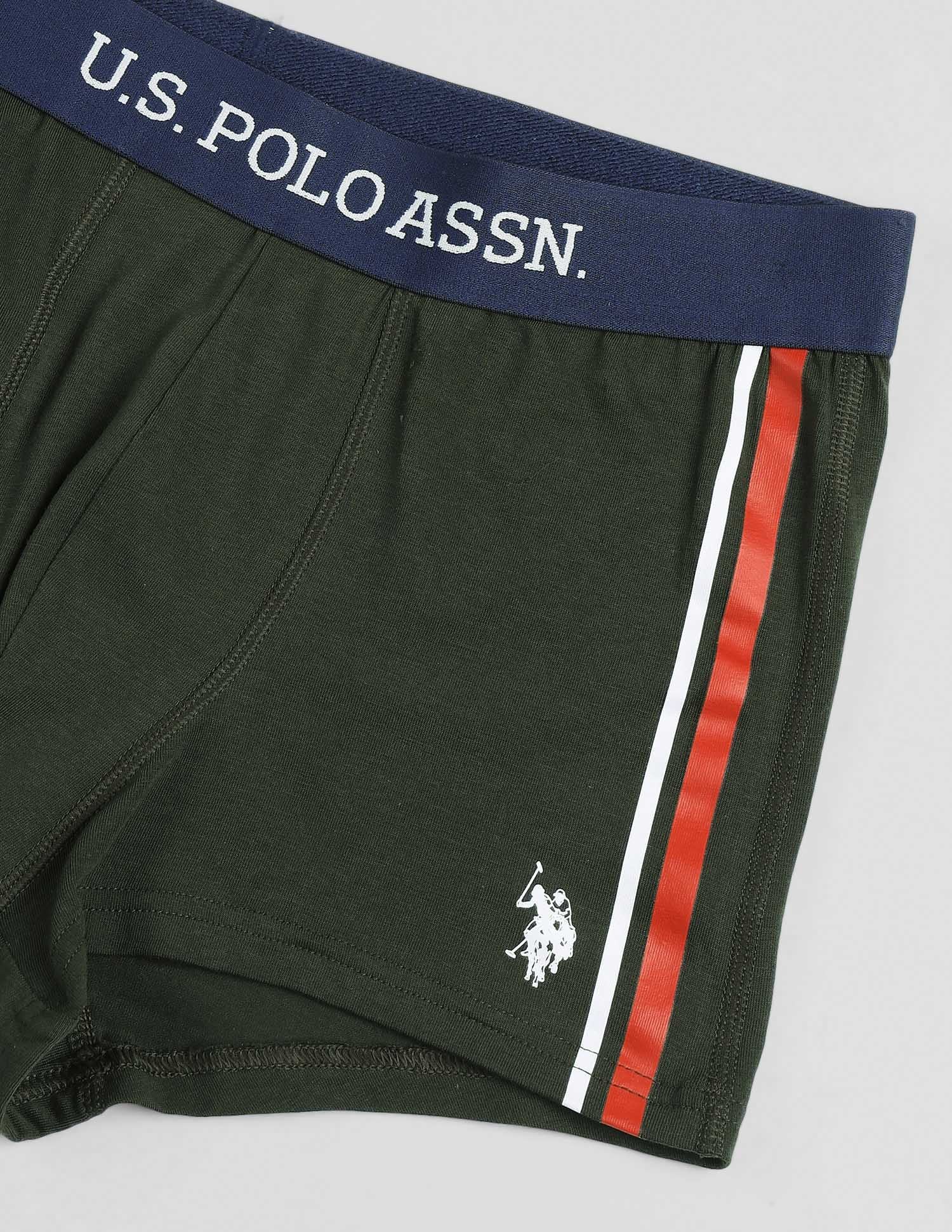 Solid Super Soft ET001 Trunks - Pack Of 1 Olive - U.S. POLO ASSN. | Large