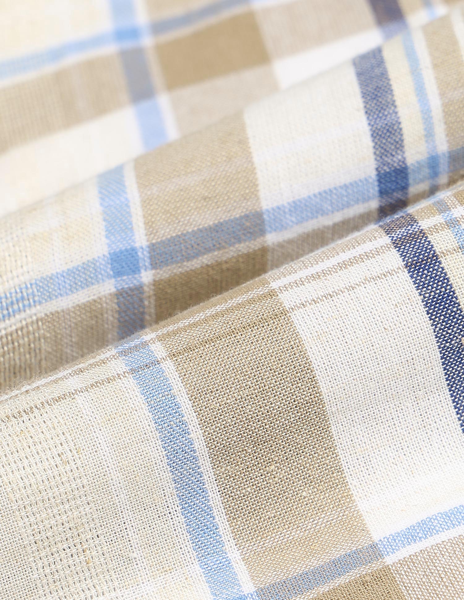 Tartan Checked Dobby Shirt Beige - U.S. Polo Assn. India | Large
