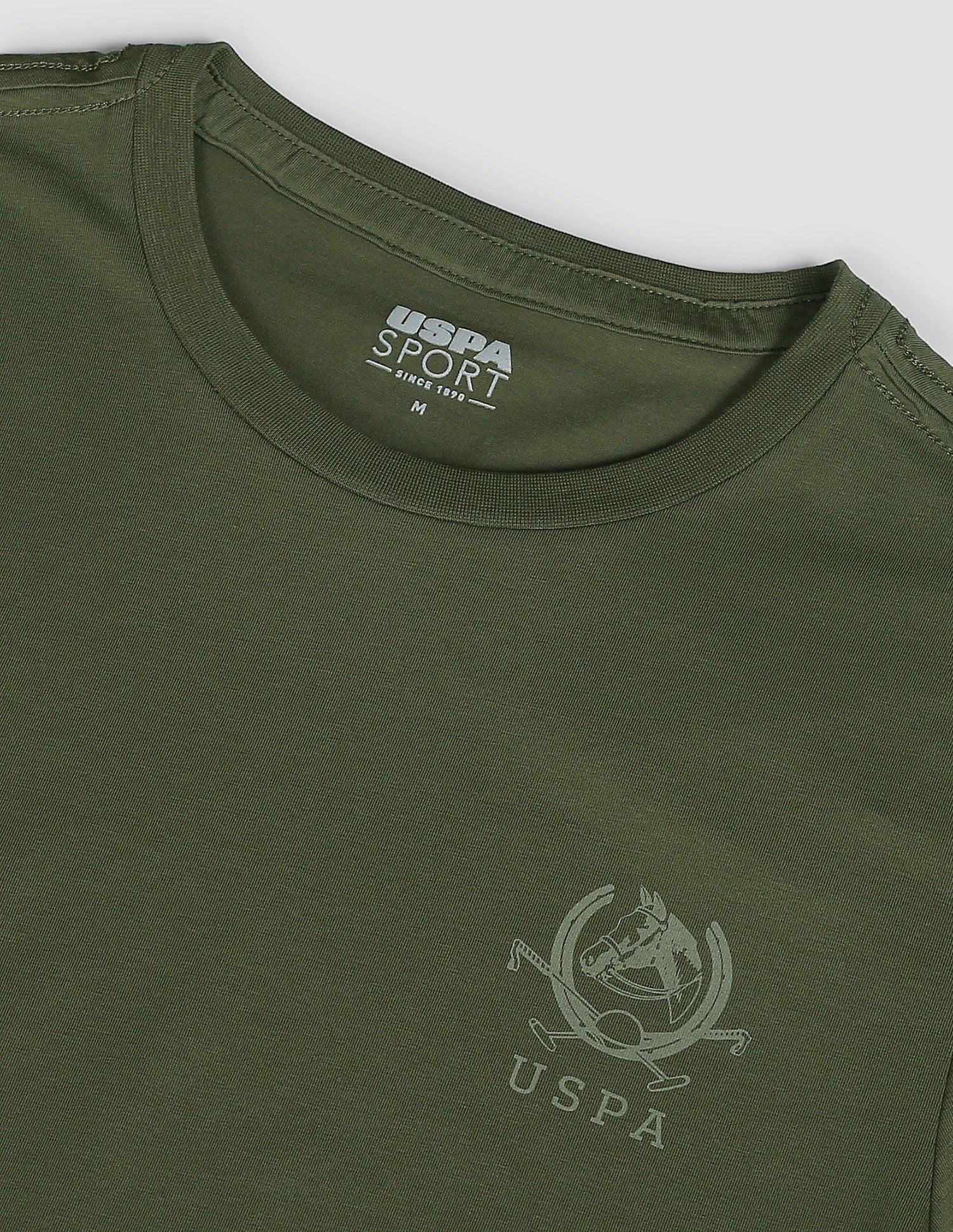 Silicone Logo Performance T-Shirt Olive - U.S. Polo Assn. India | Large