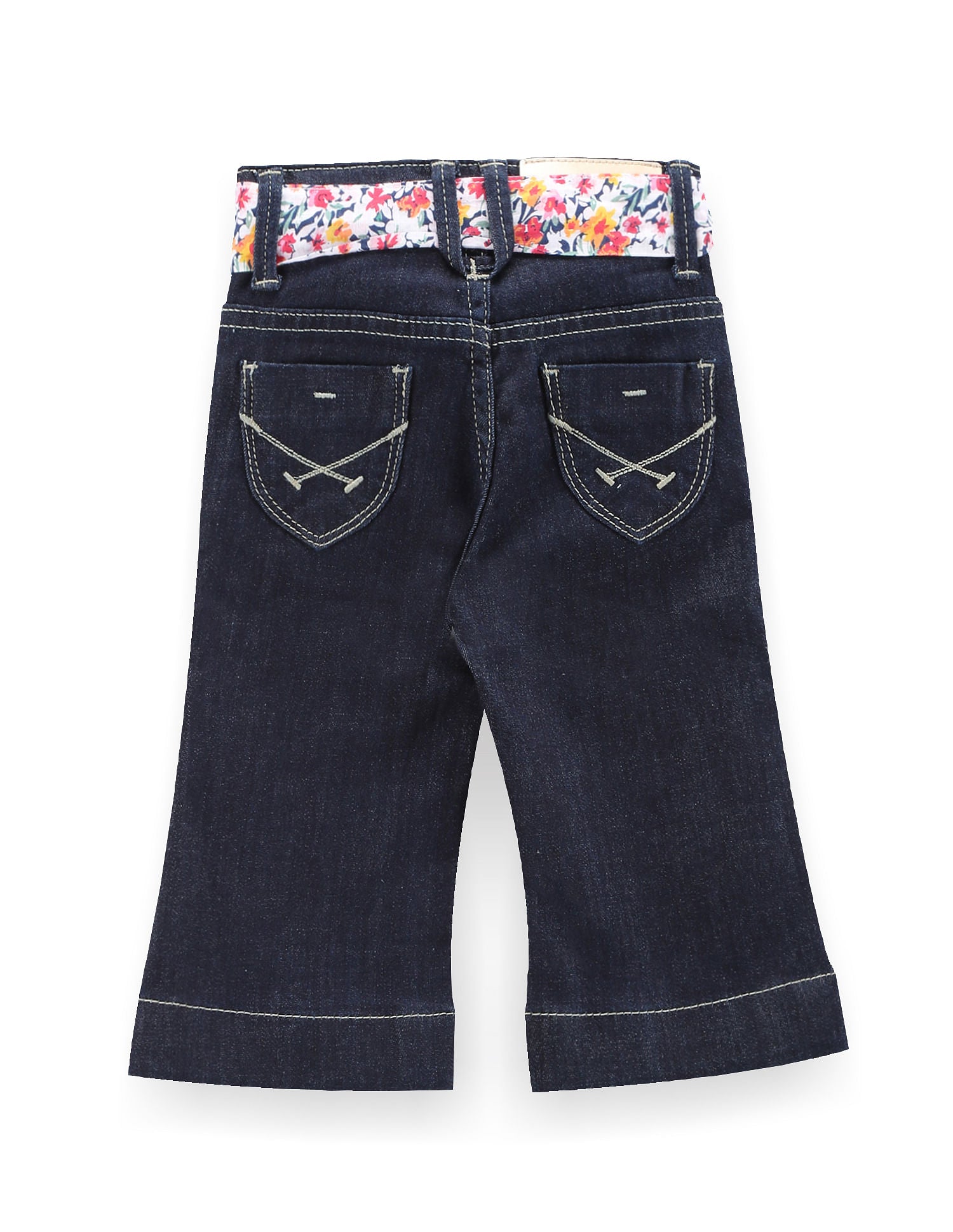 Girls Mid Rise Bootcut Jeans Dark Blue - U.S. Polo Assn. India | Large