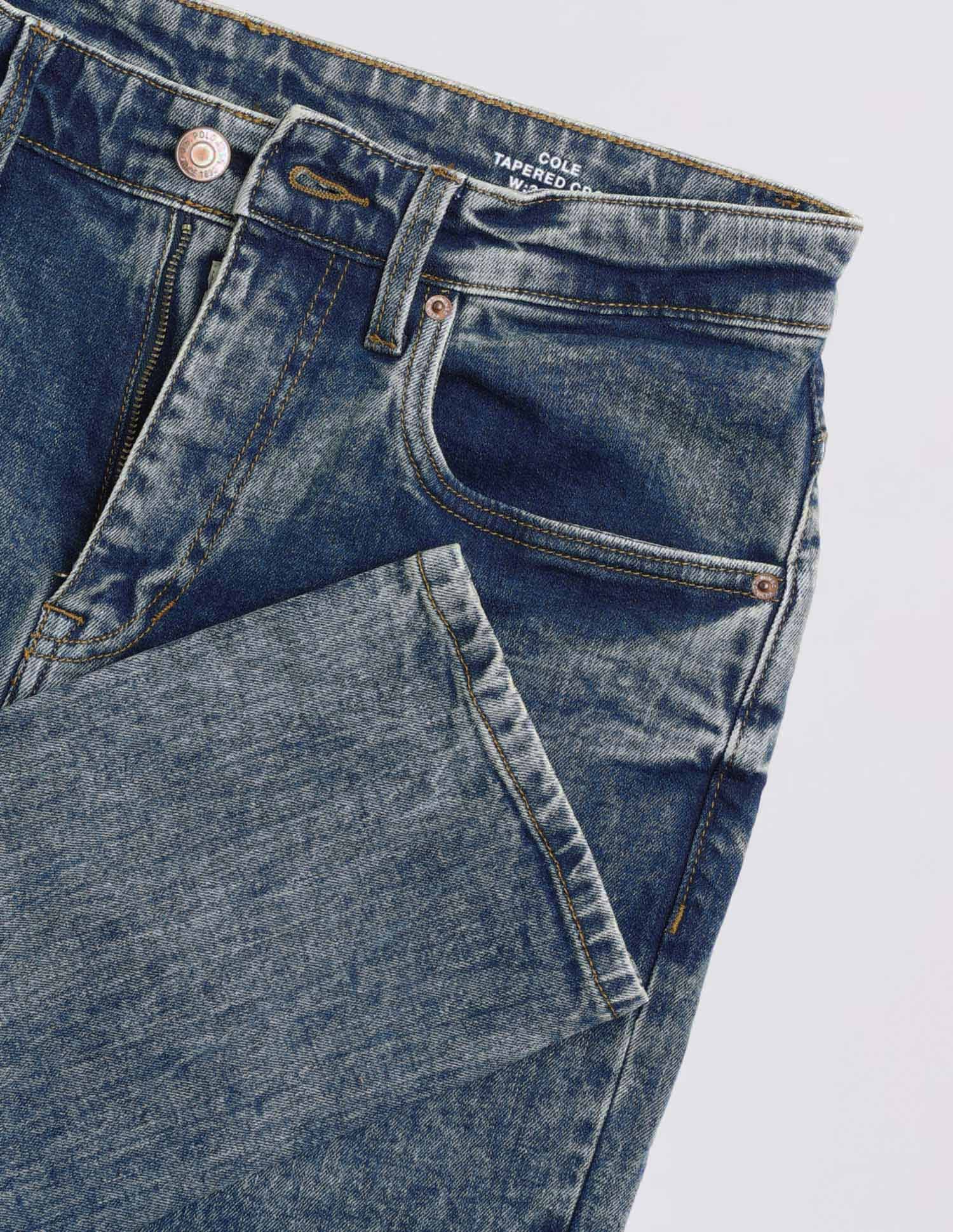 Cole Comfort Cropped Fit Blue Jeans Mid Wash - U.S. POLO ASSN. | Large